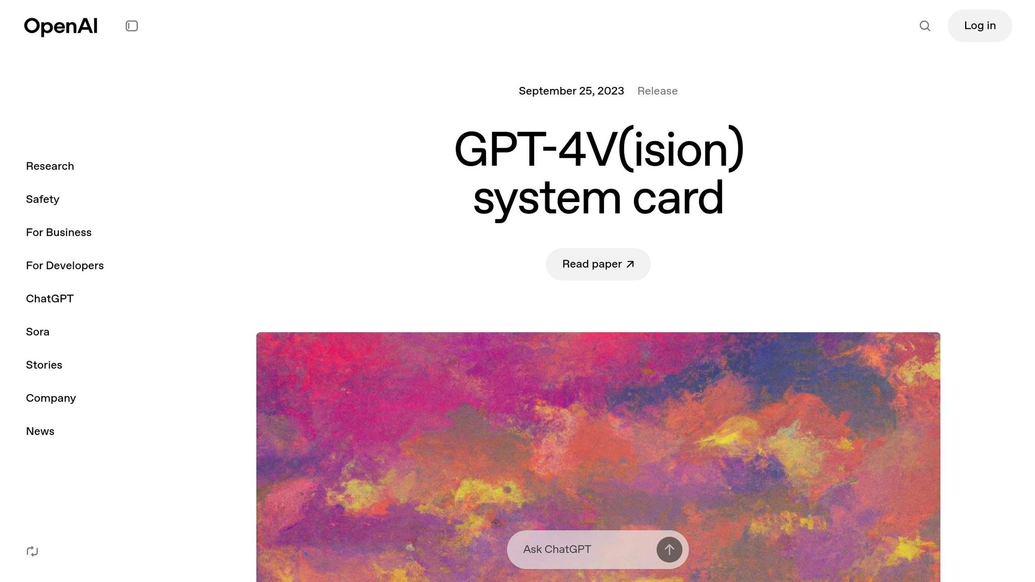ChatGPT Vision