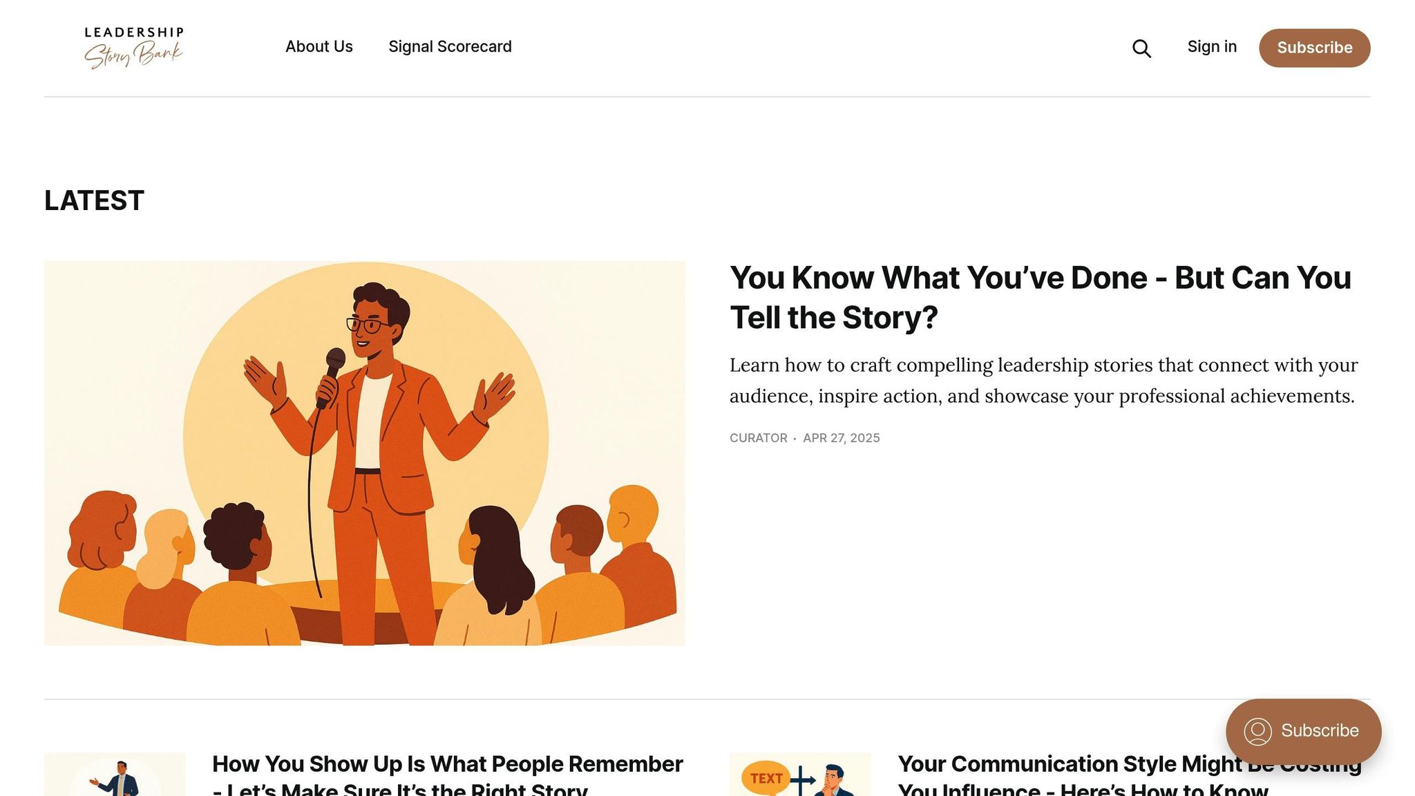 Leadership Story Bank