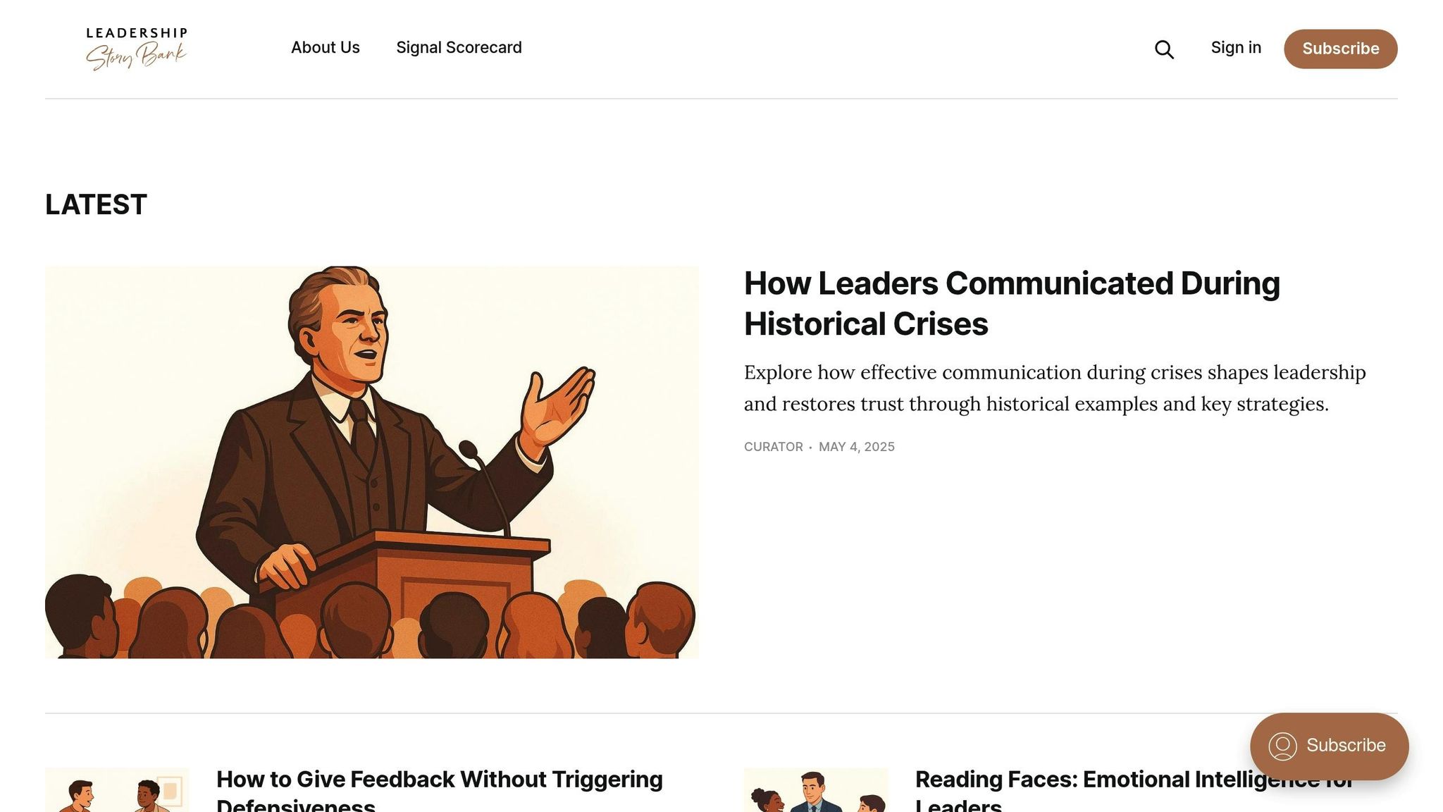 Leadership Story Bank