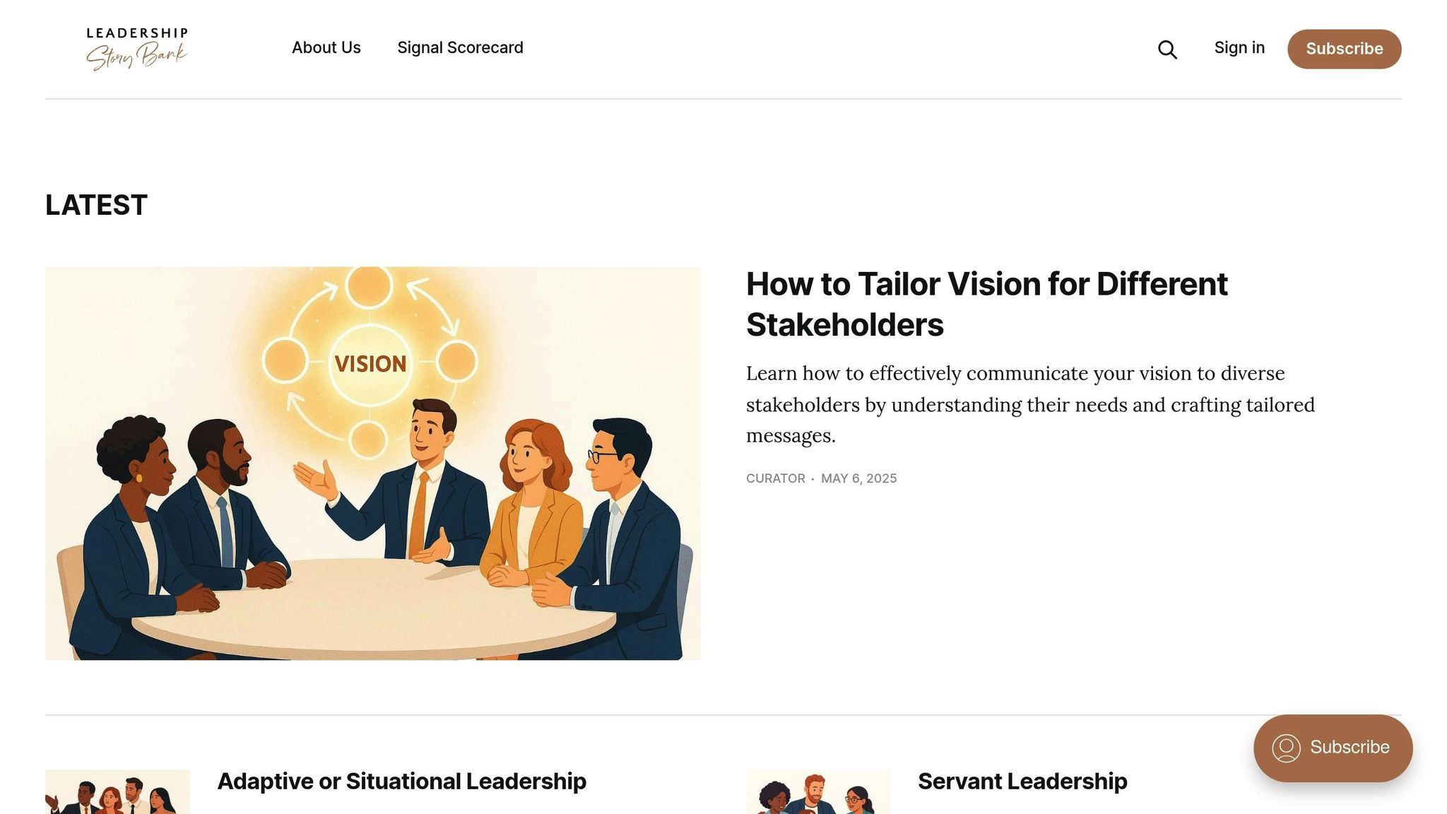 Leadership Story Bank
