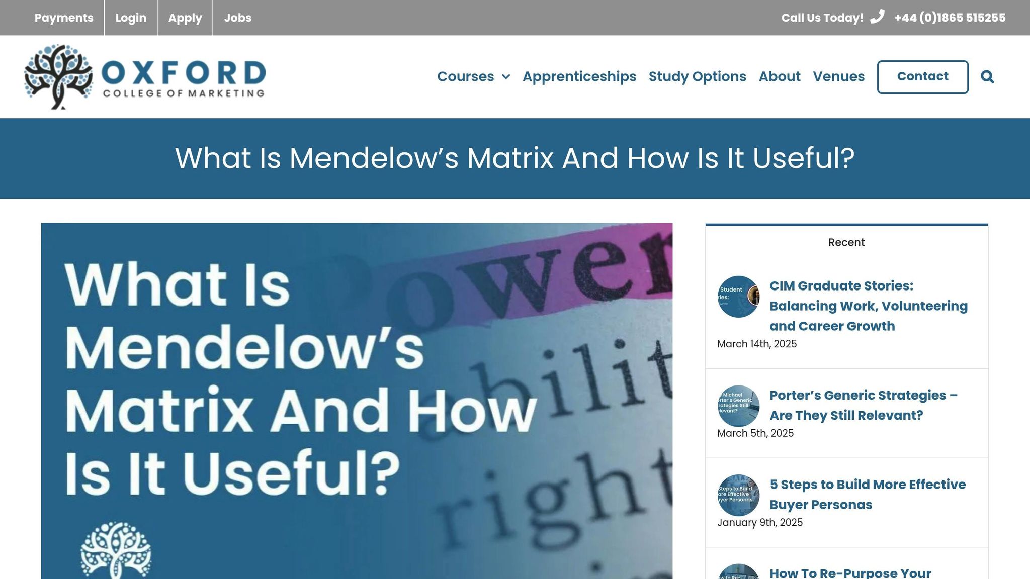Mendelow's Matrix