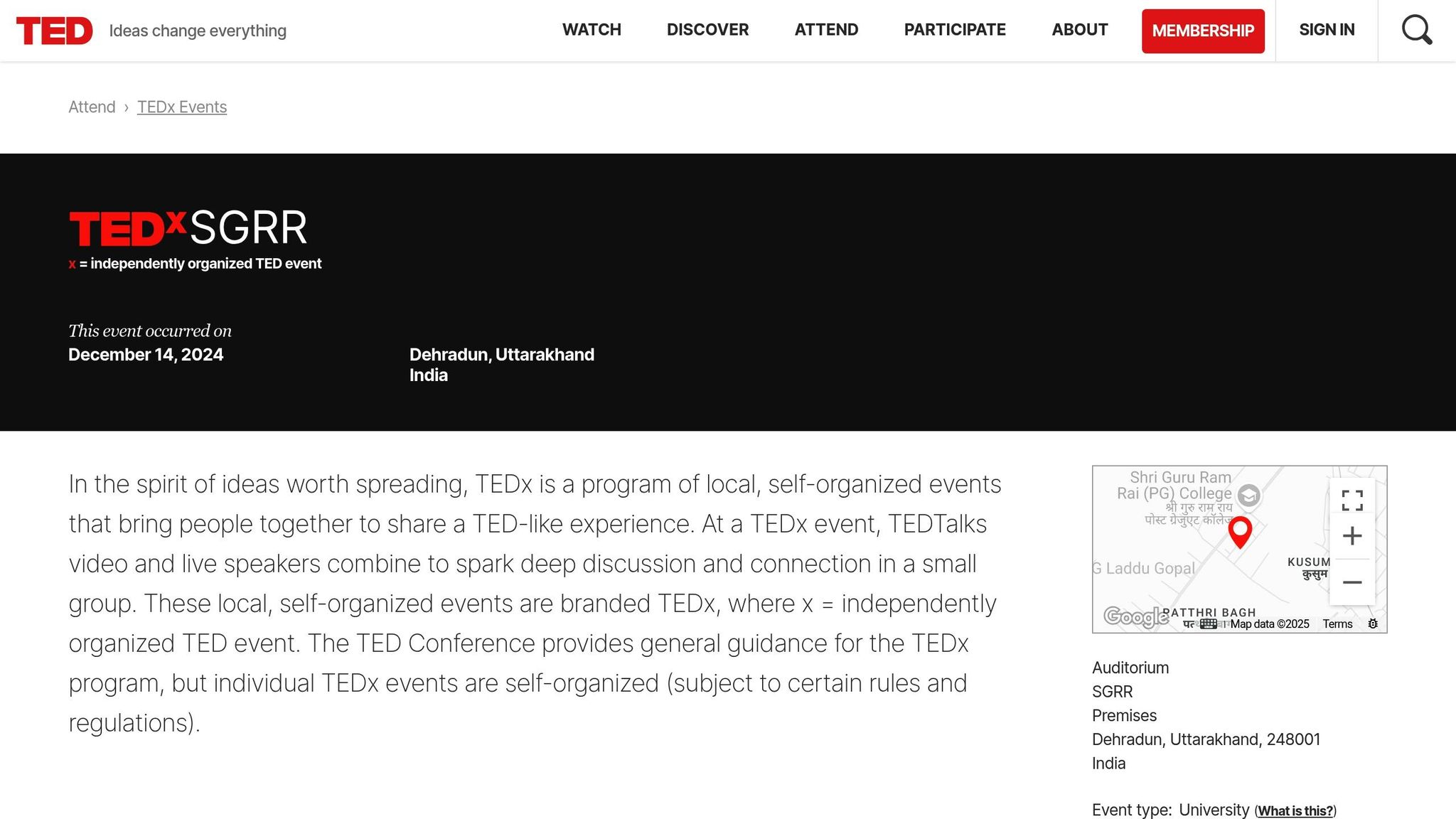 TEDxSGRR