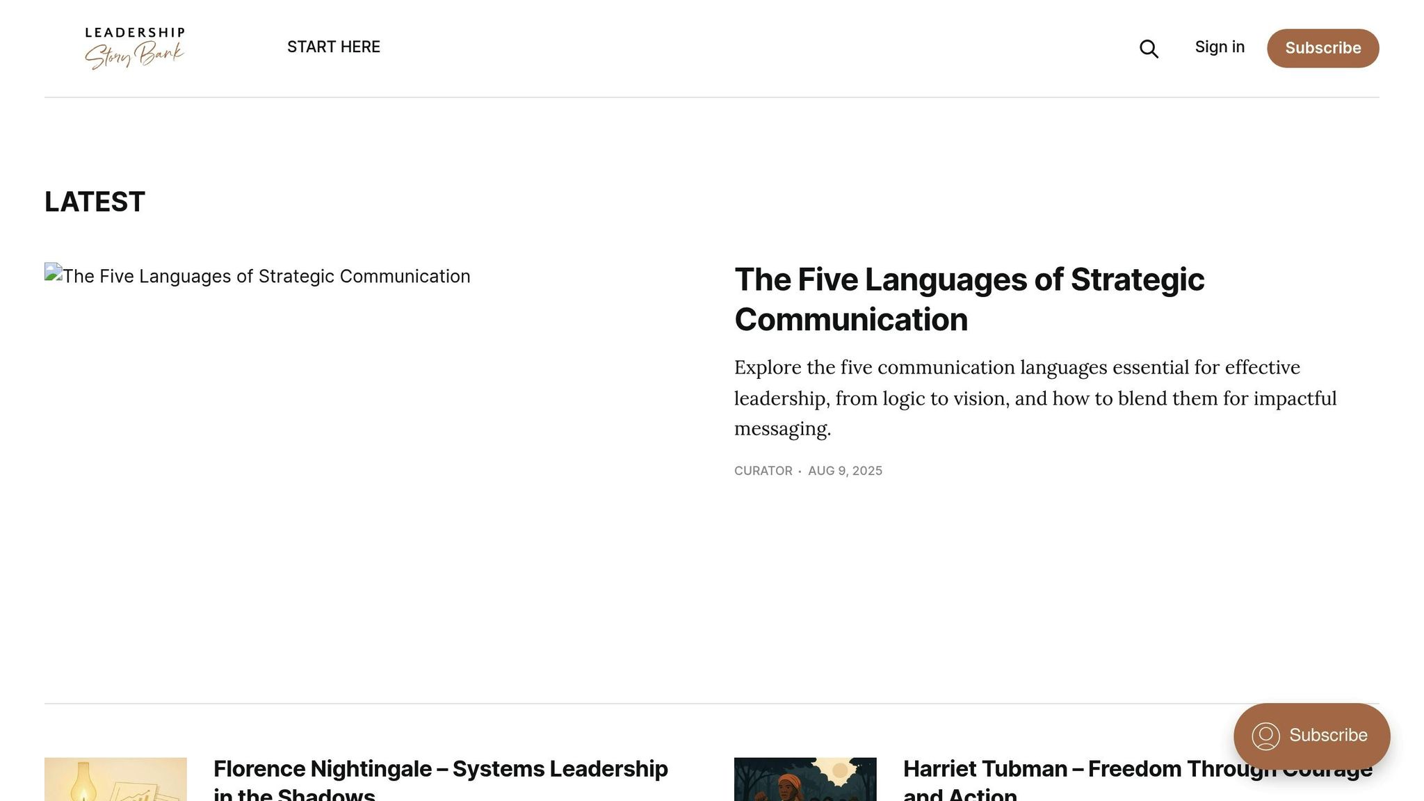 Leadership Story Bank