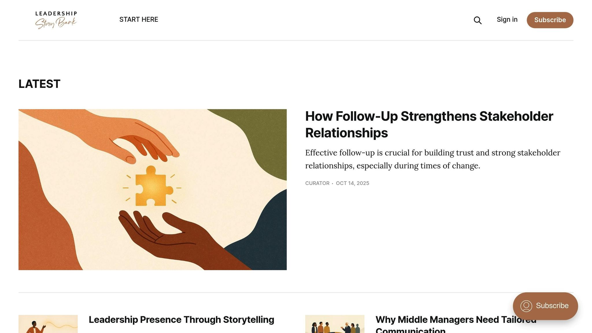 Leadership Story Bank