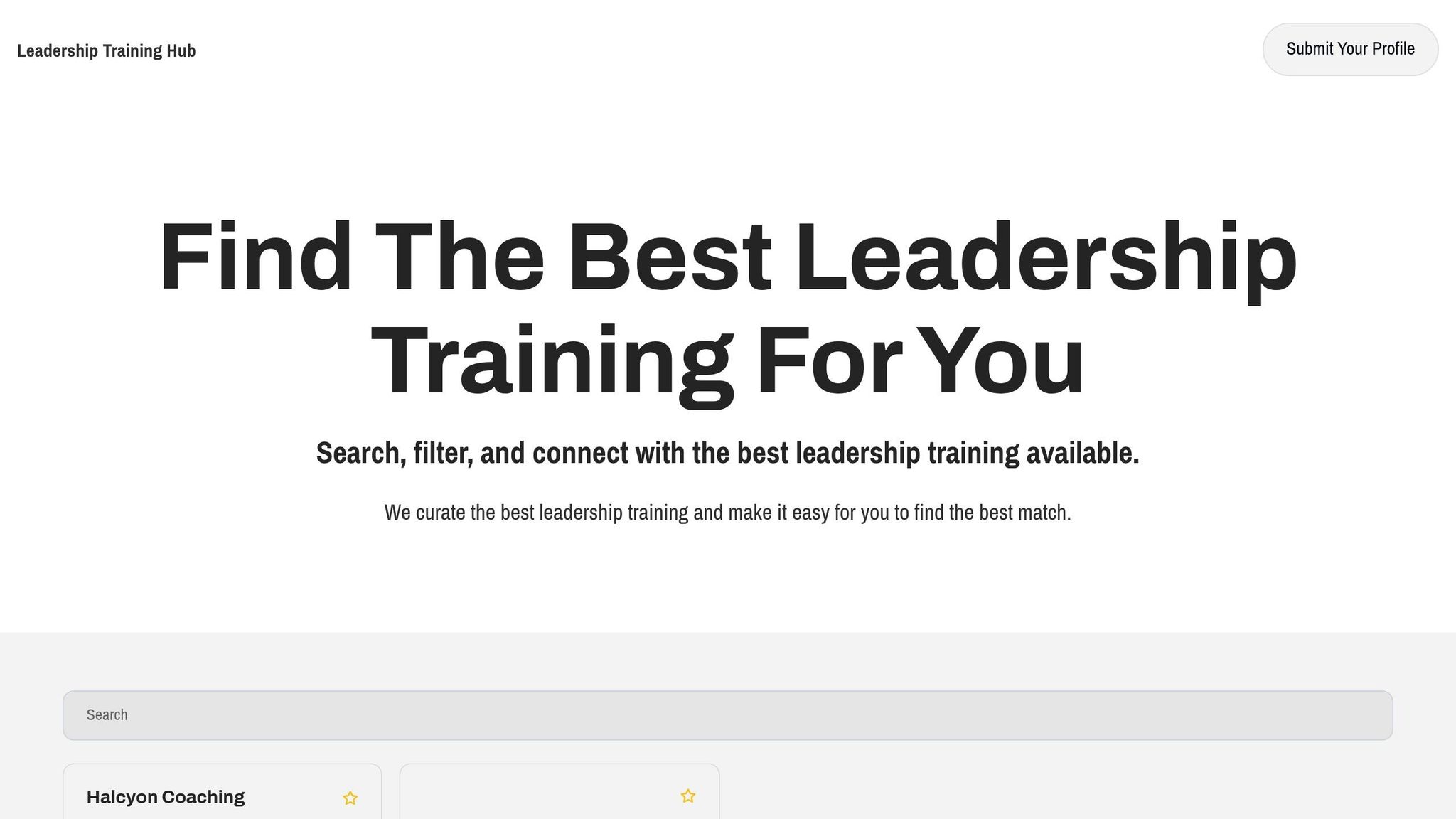 Leadership Training Hub