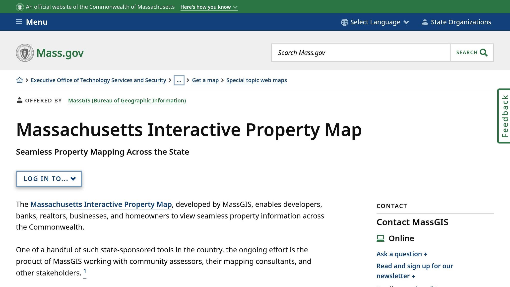 Massachusetts Interactive Property Map