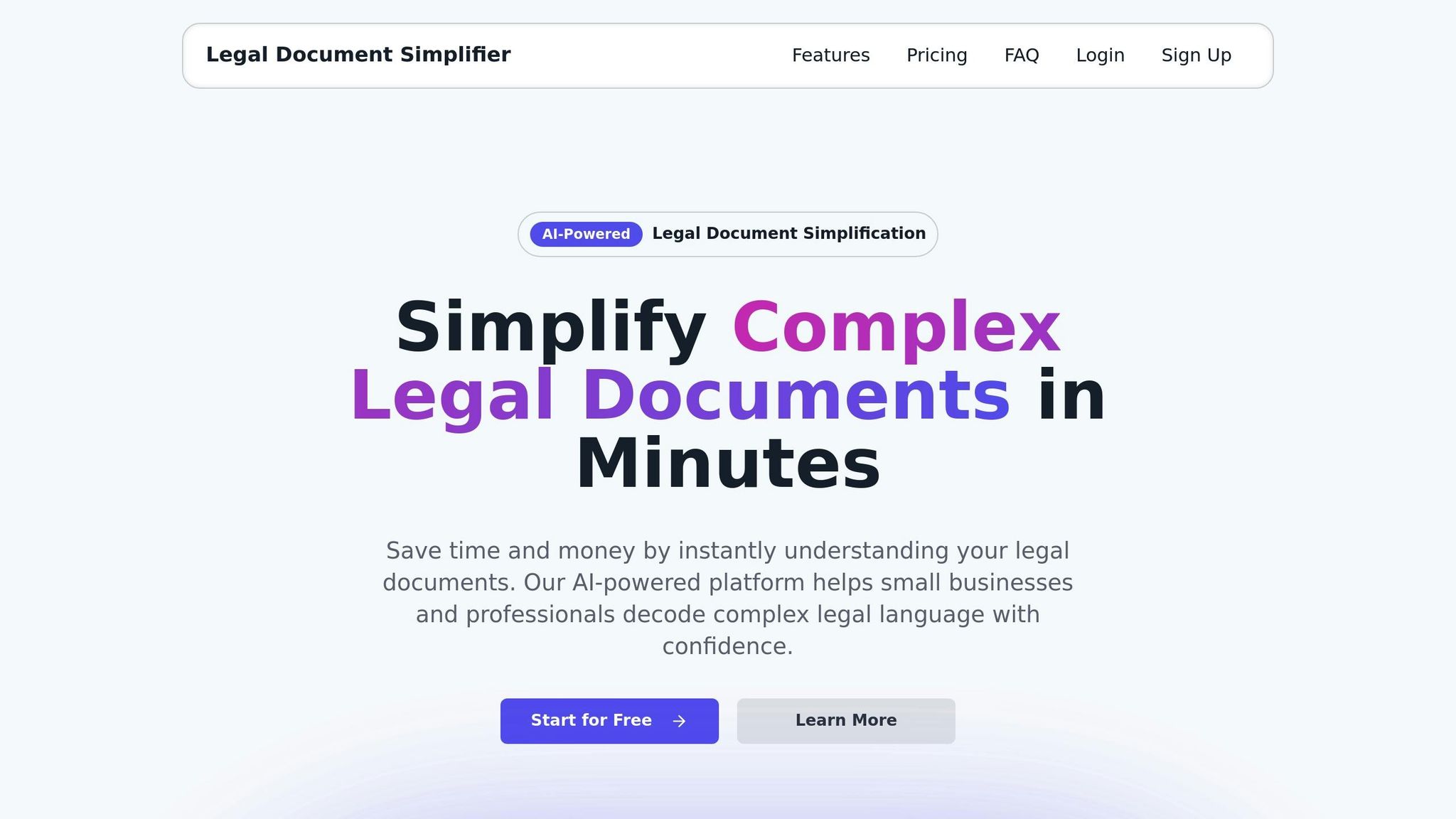 Legal Document Simplifier
