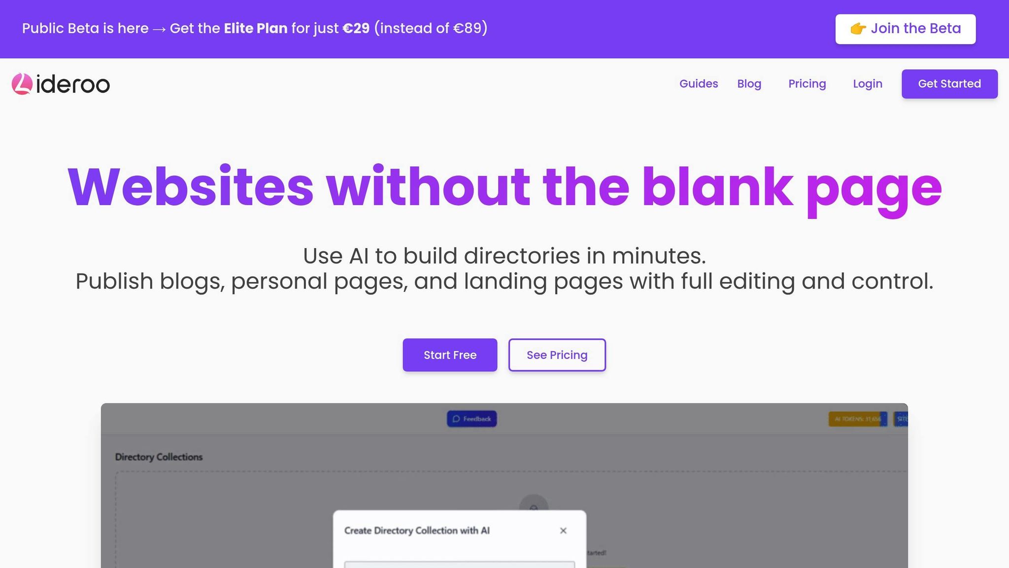 Lideroo: AI-Driven Website Building for Local Blogs