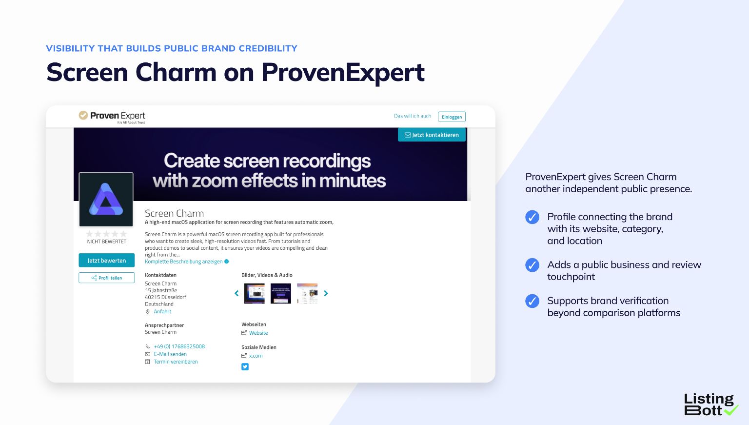 Screen Charm on ProvenExpert 