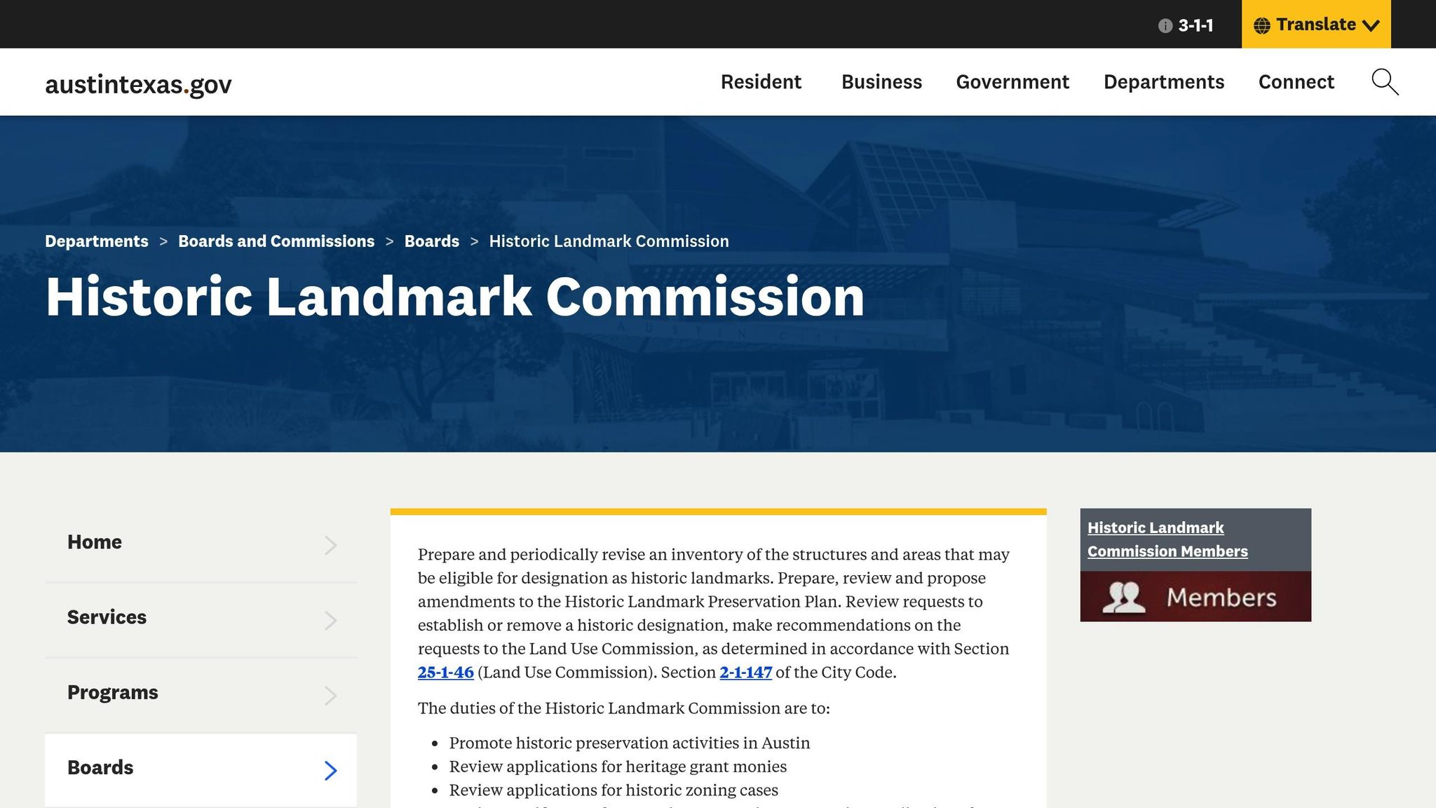 Historic Landmark Commission