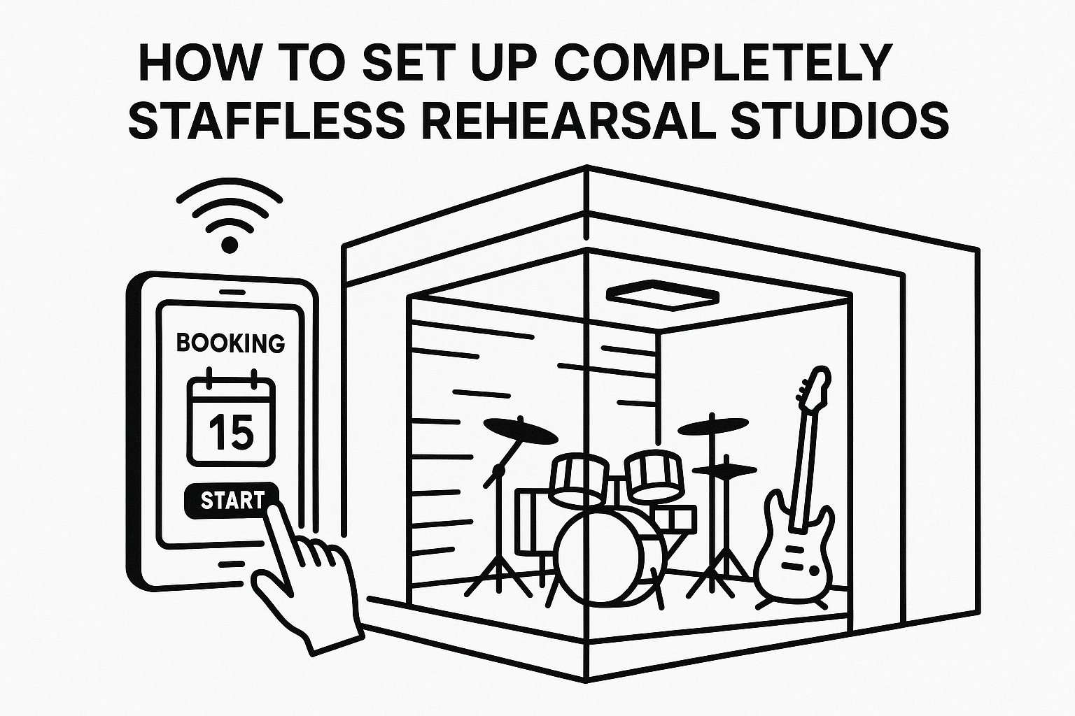 How to setup completely staffless rehearsal studios
