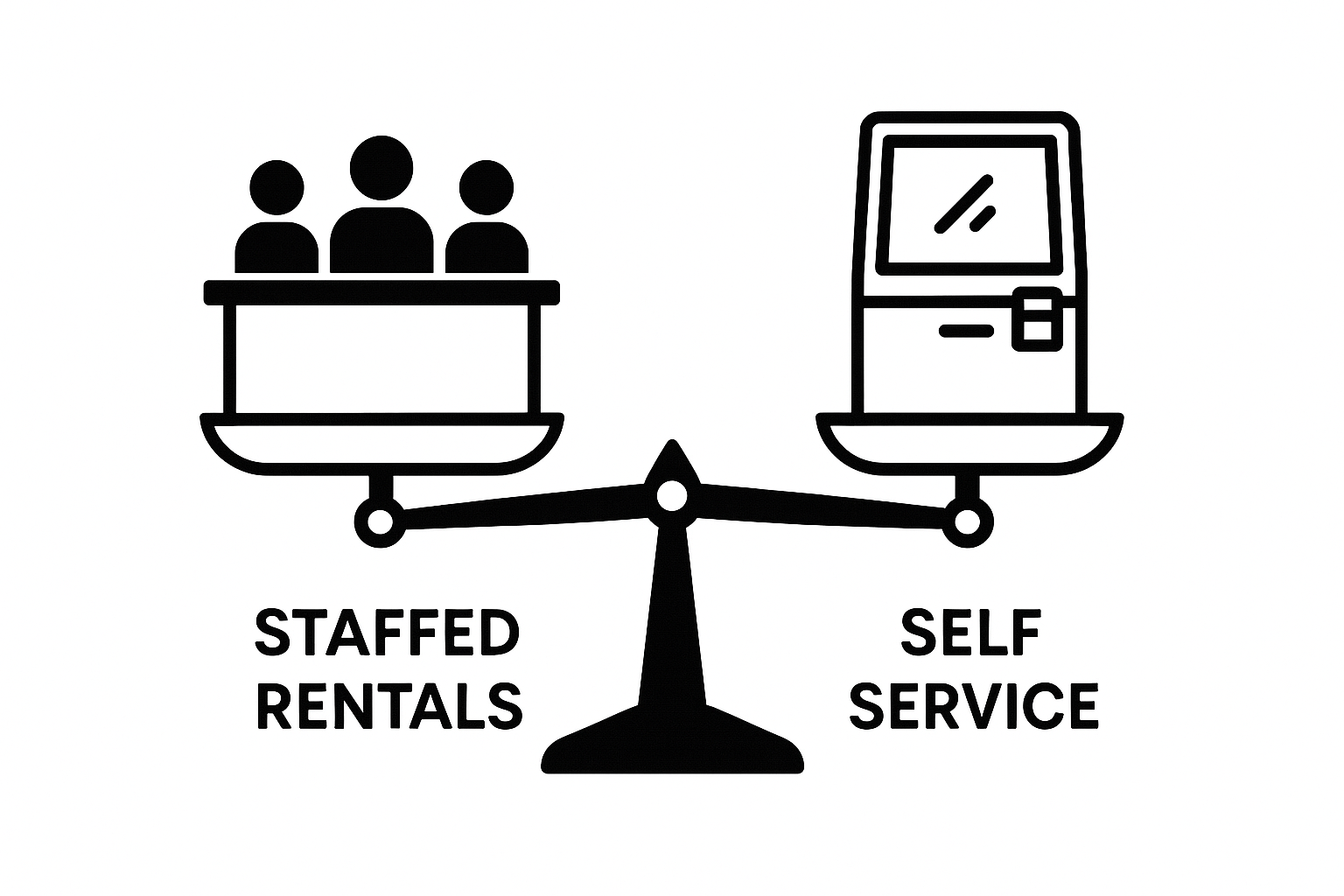 Cost Comparison, Staffed Rentals Vs Self Service