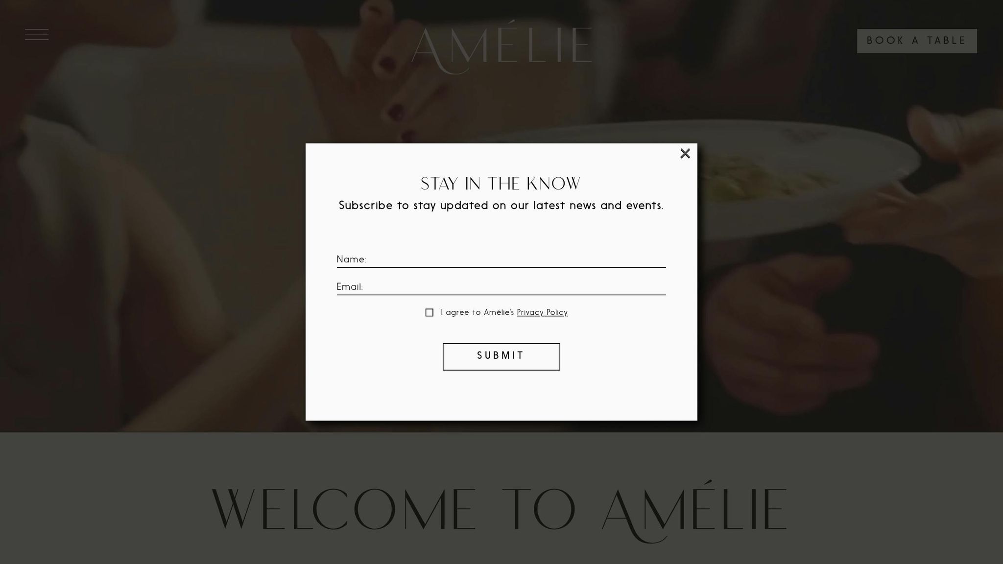 Amélie at Pantechnicon