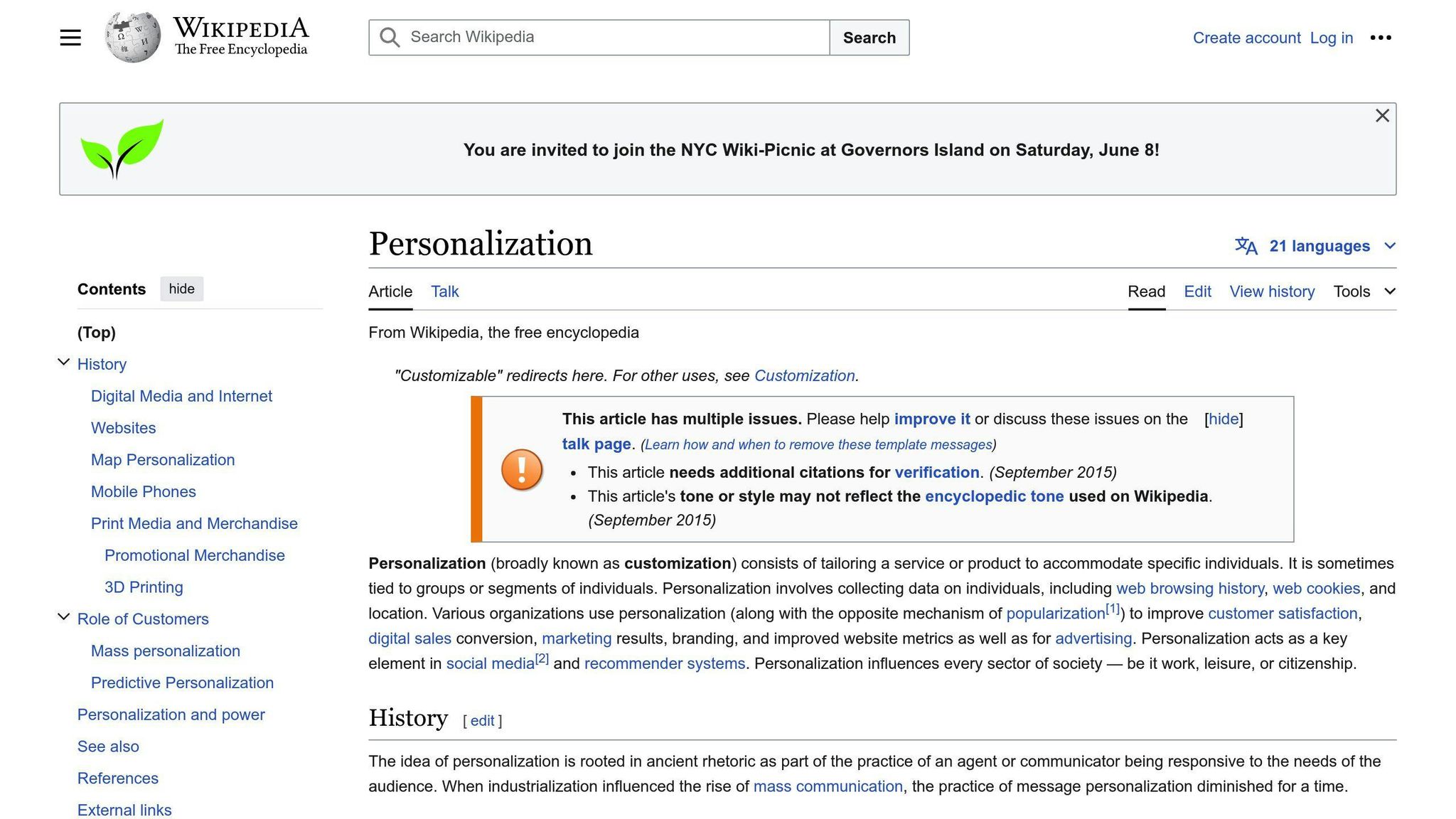 Personalization