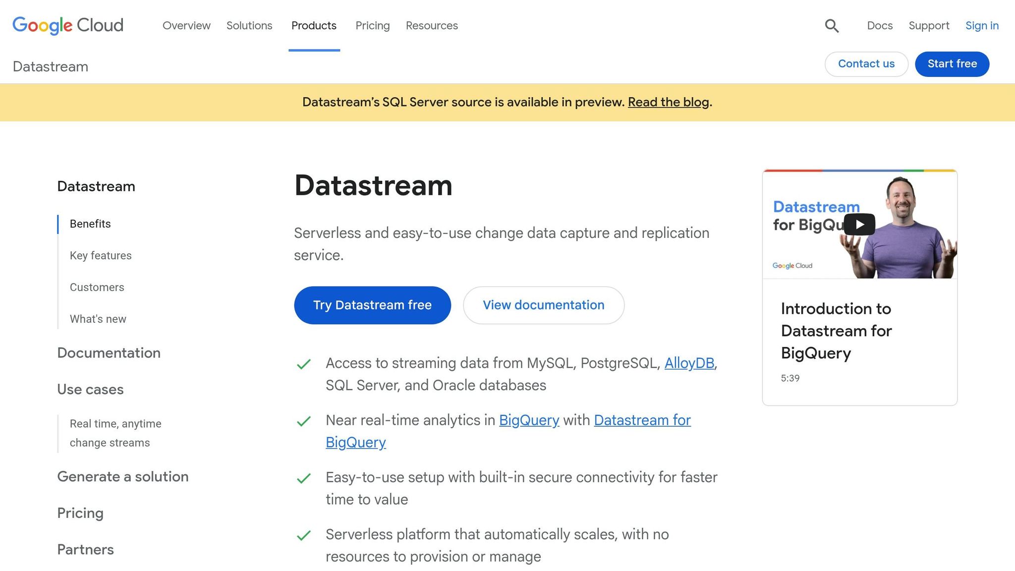 Google Cloud Datastream