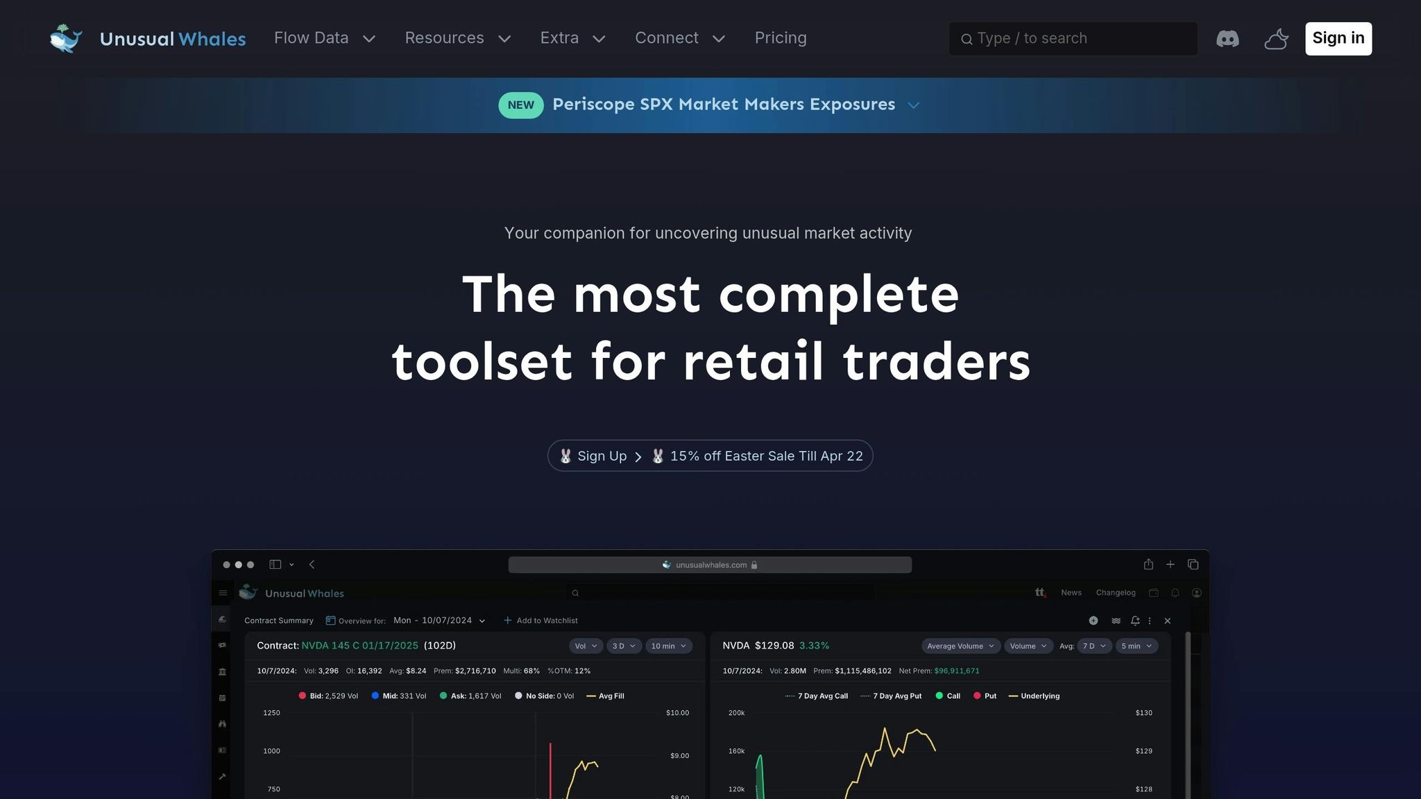 UnusualWhales Scanner interface