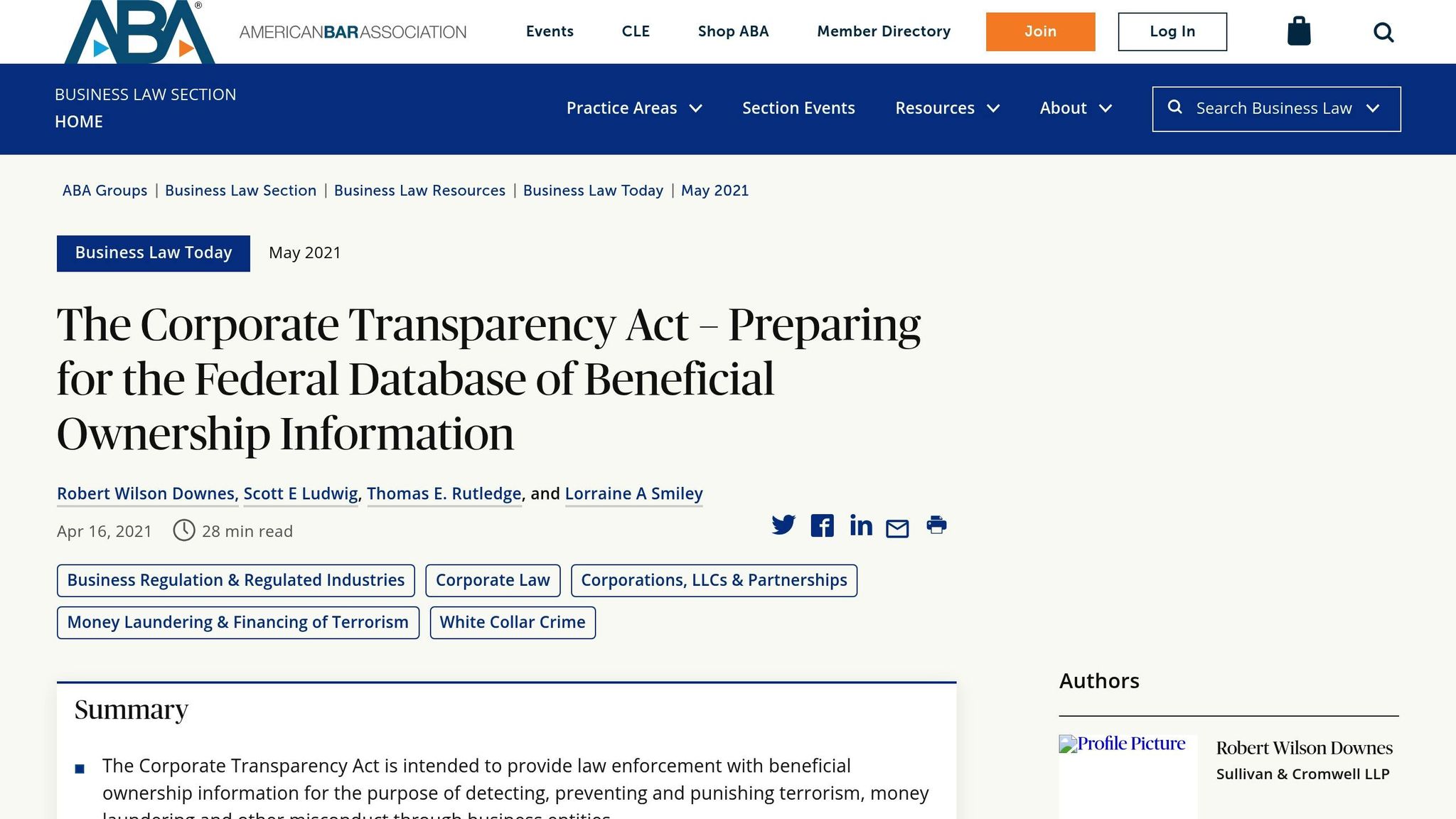 Corporate Transparency Act