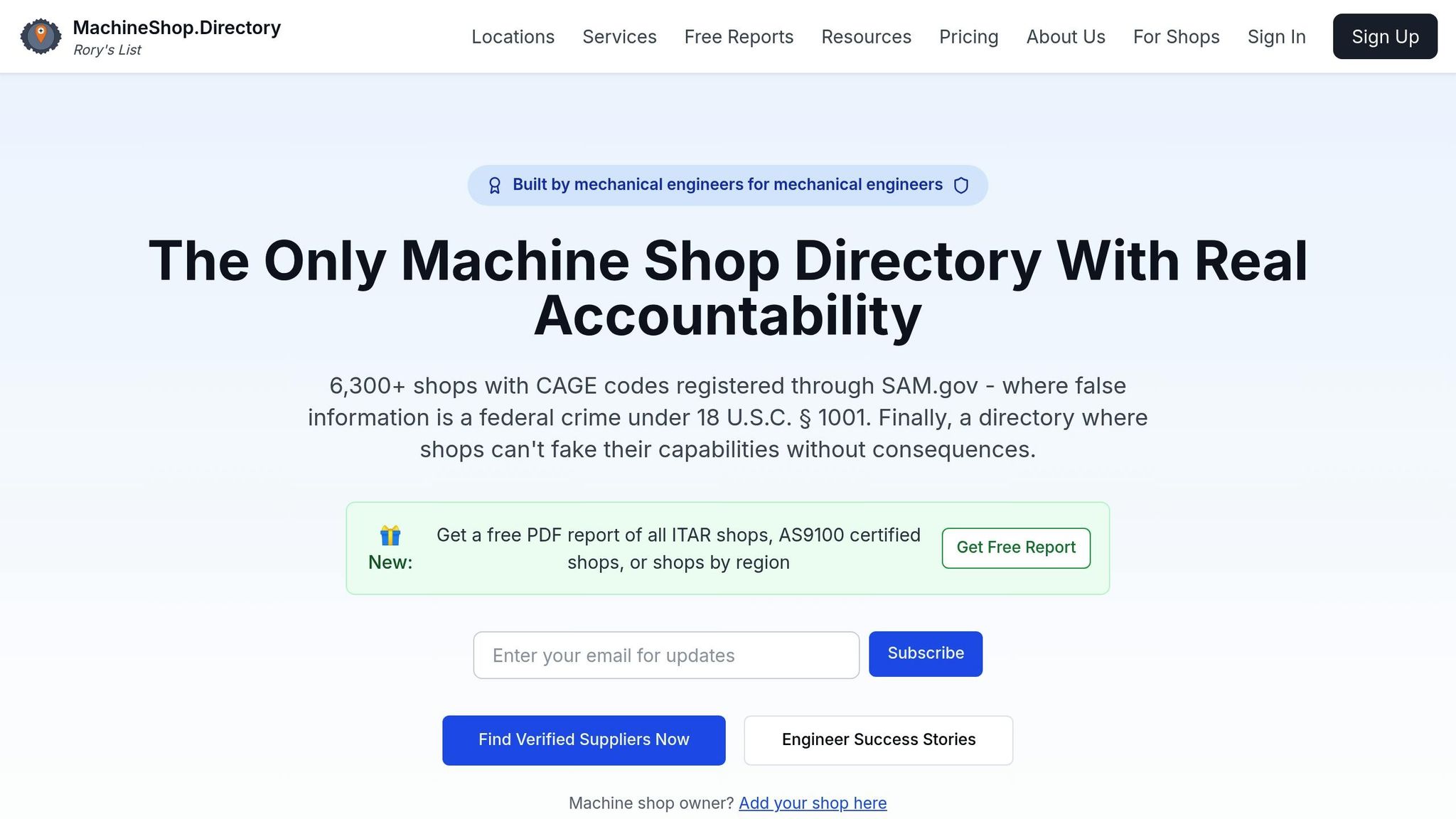 Machine Shop Directory