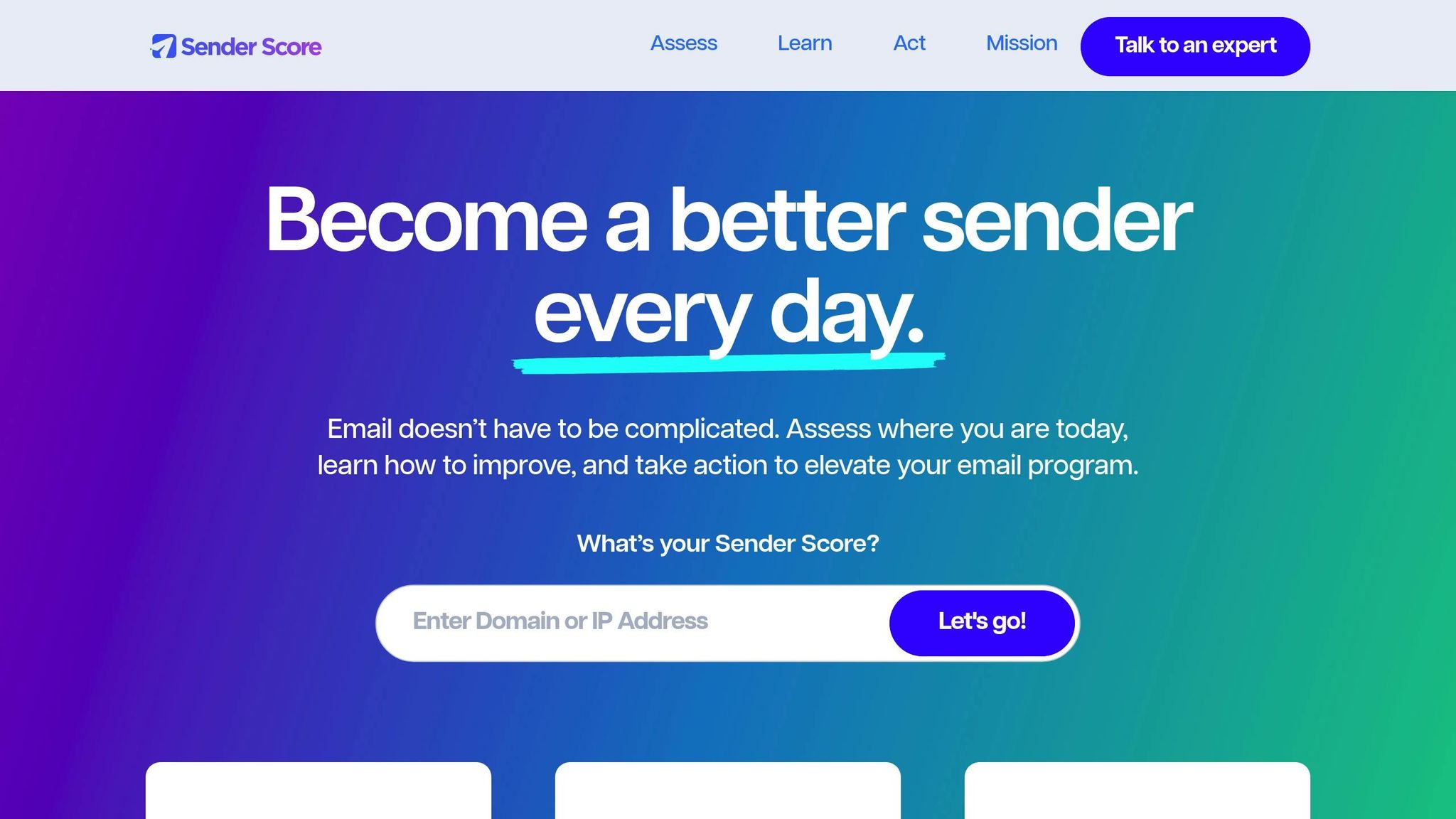 Sender Score by Validity