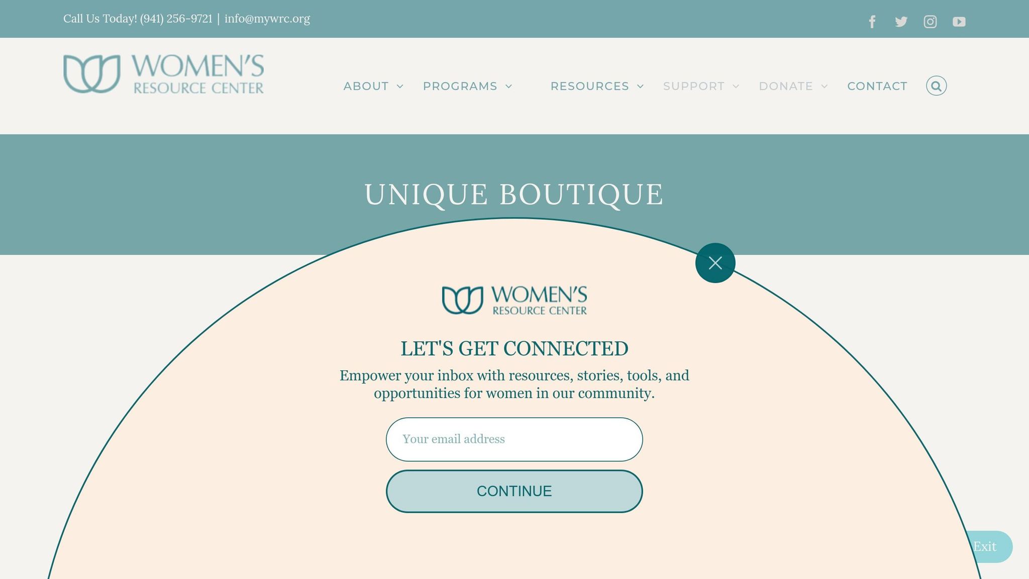 Unique Boutique of the Women's Resource Center