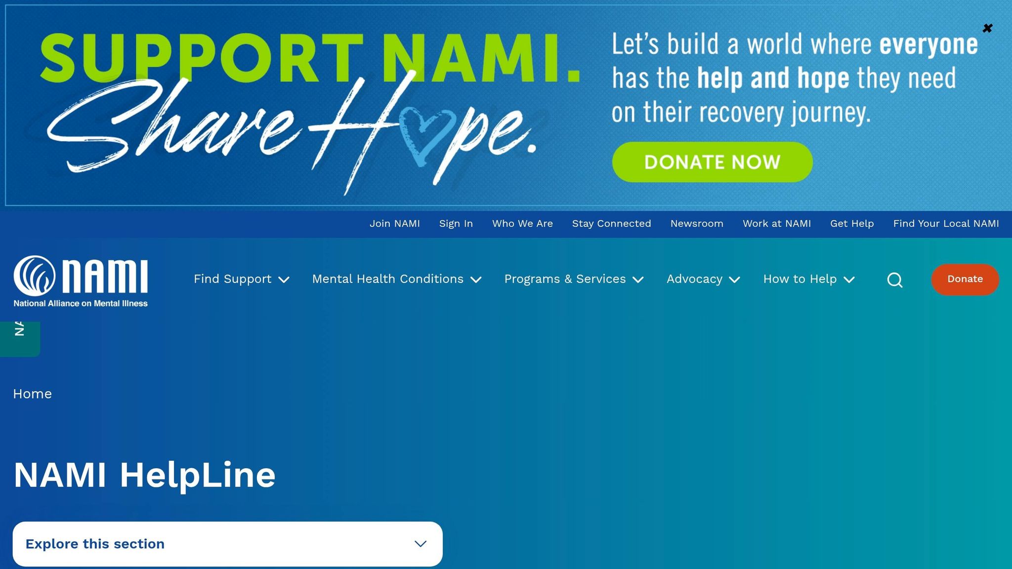 NAMI HelpLine