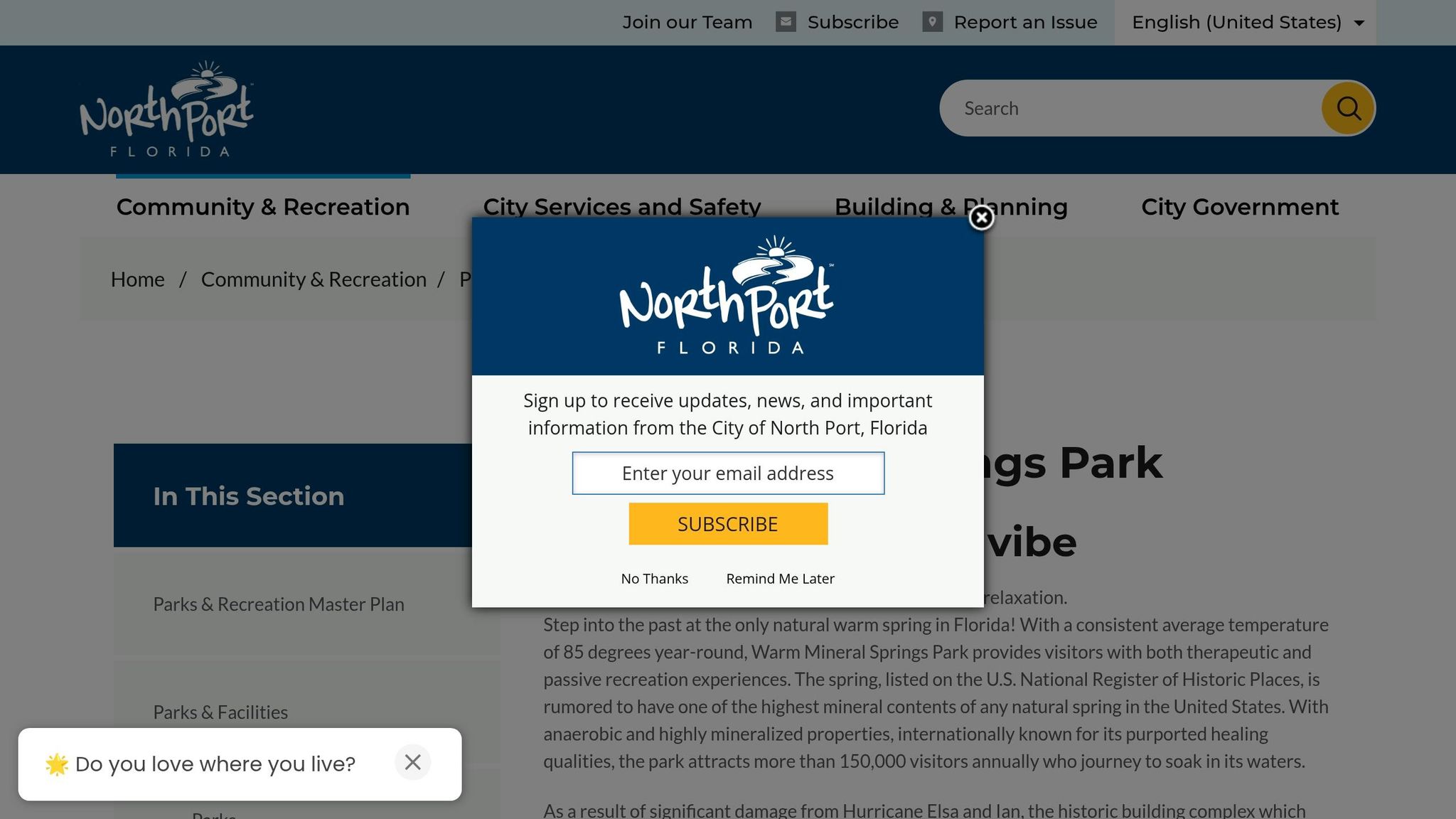 Warm Mineral Springs