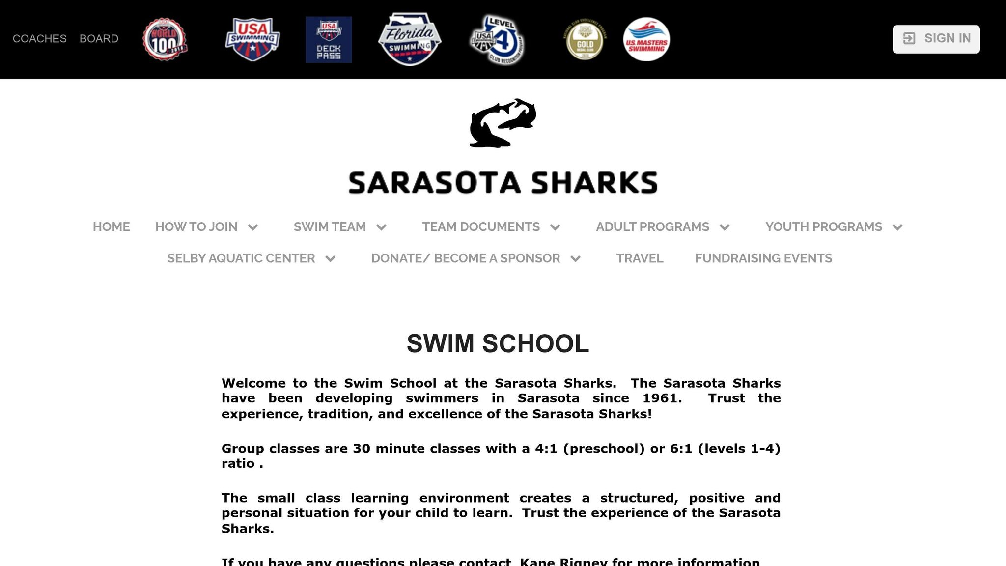 Sarasota Sharks Swim School