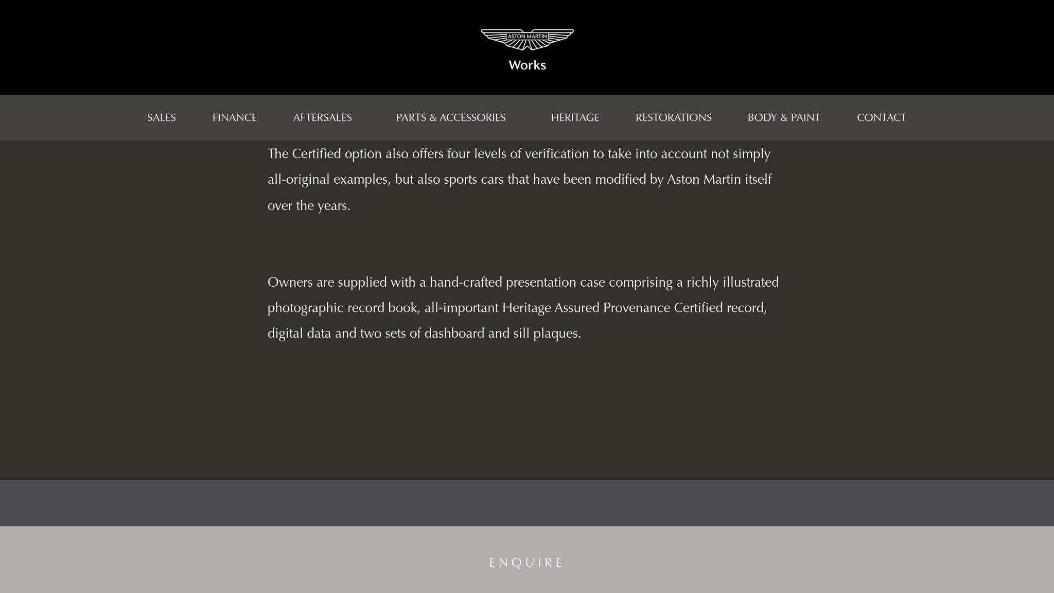 Aston Martin Provenance
