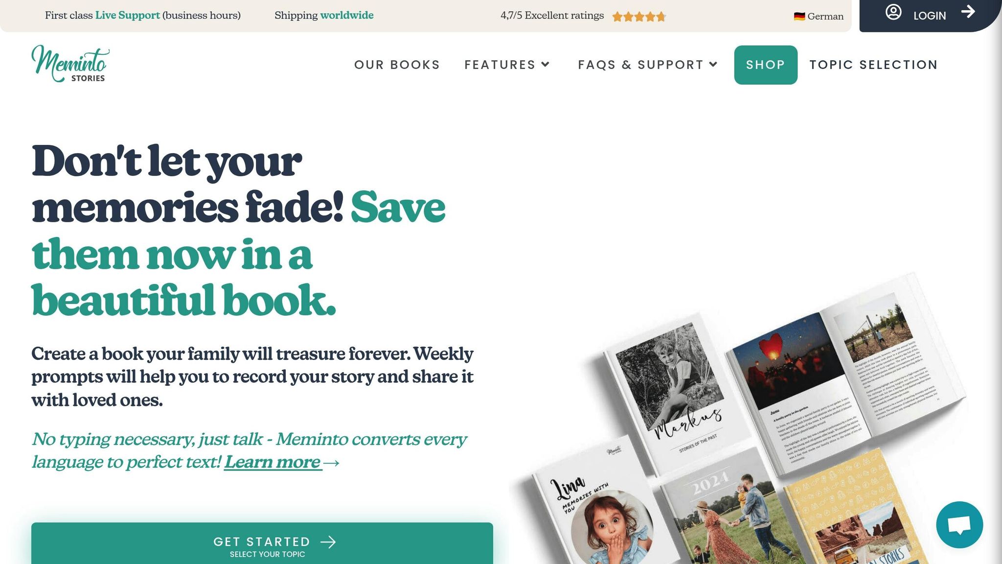Meminto Stories Writing Tools