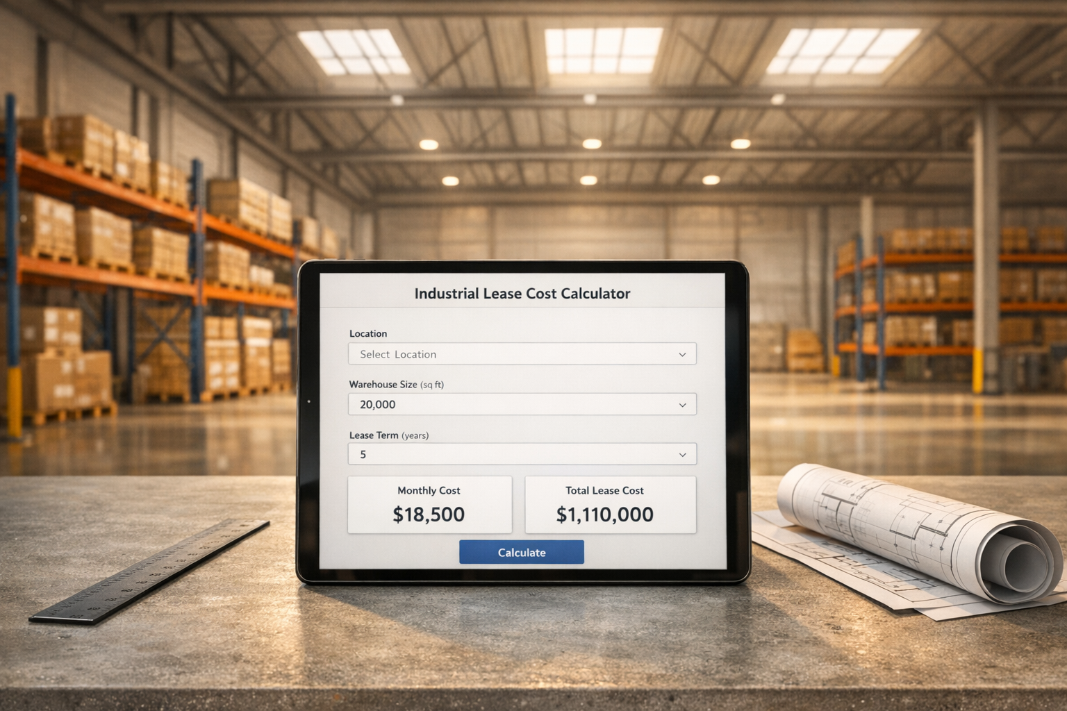 Industrial Lease Cost Calculator