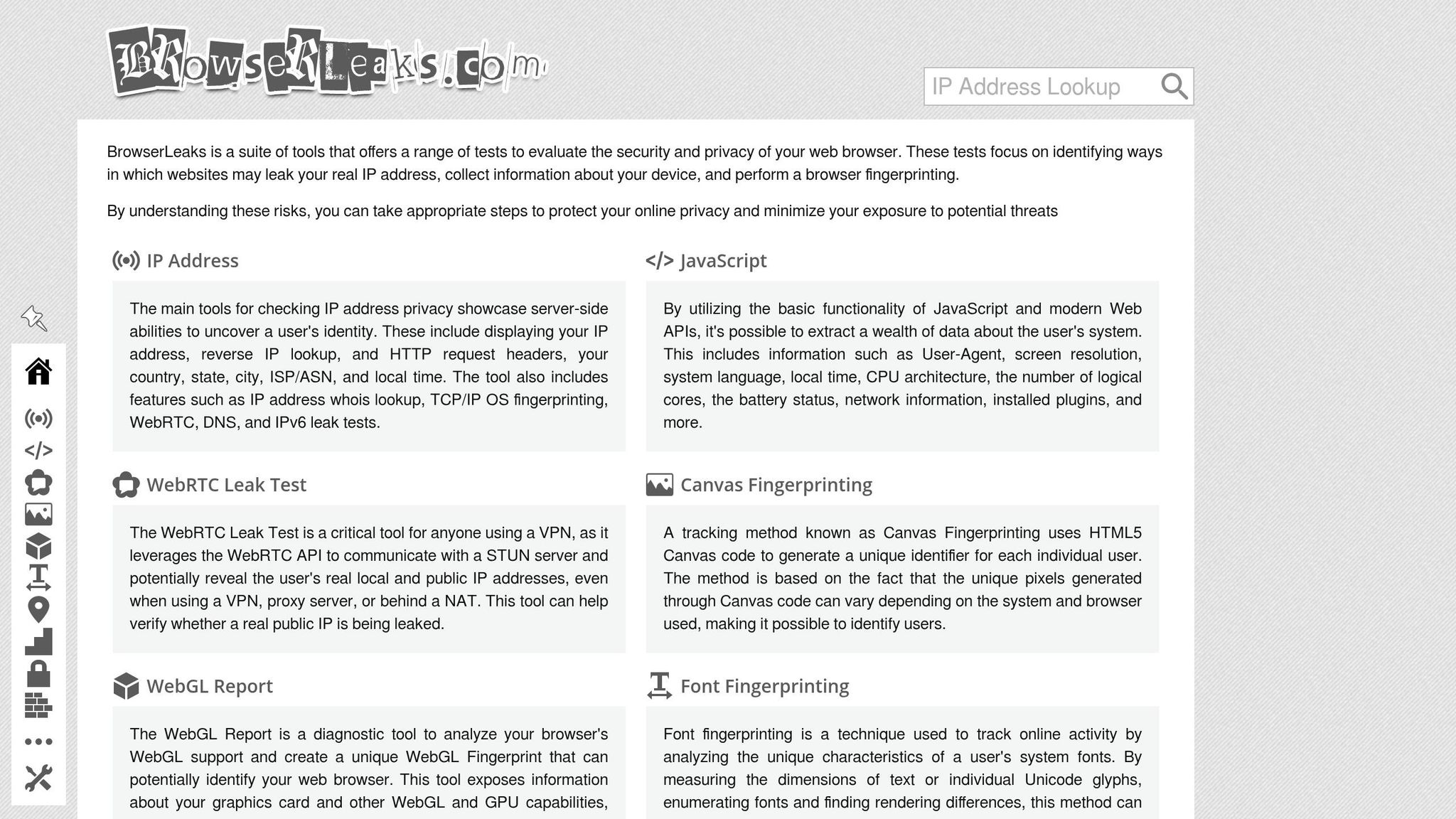How To Test Your Browser Fingerprint 5 BrowserLeaks