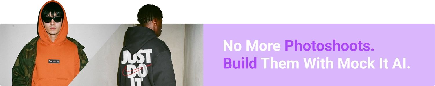 No more photoshoots. Build them with Mockit AI
