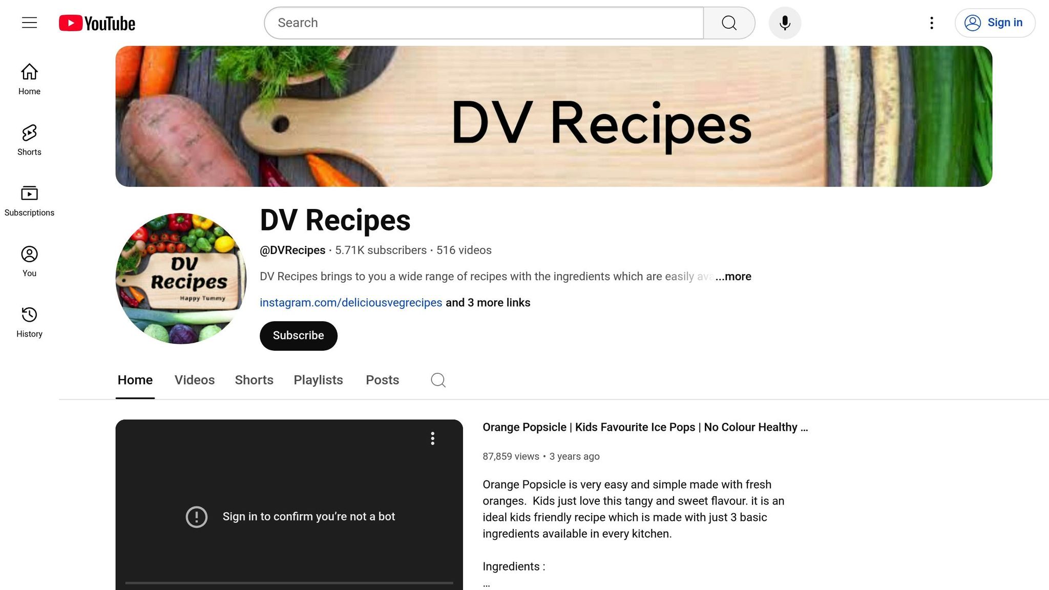 DV Recipes