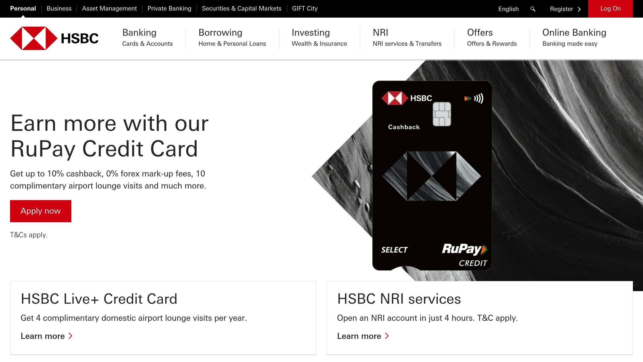 Top 10 Cashback Credit Cards in India 2025 10 HSBC