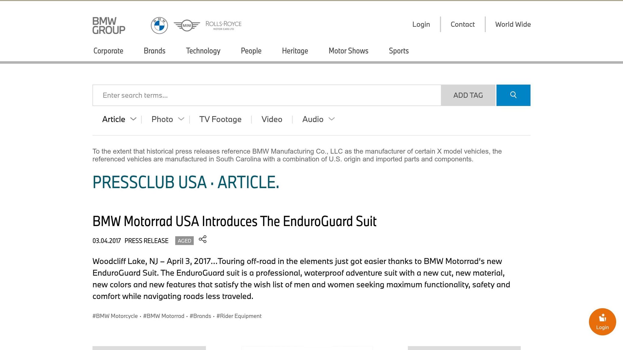 BMW EnduroGuard