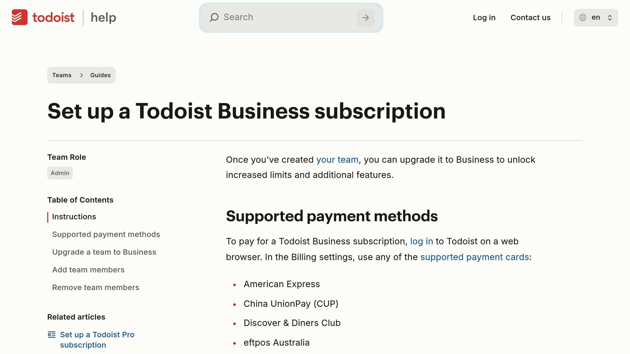 Todoist Business
