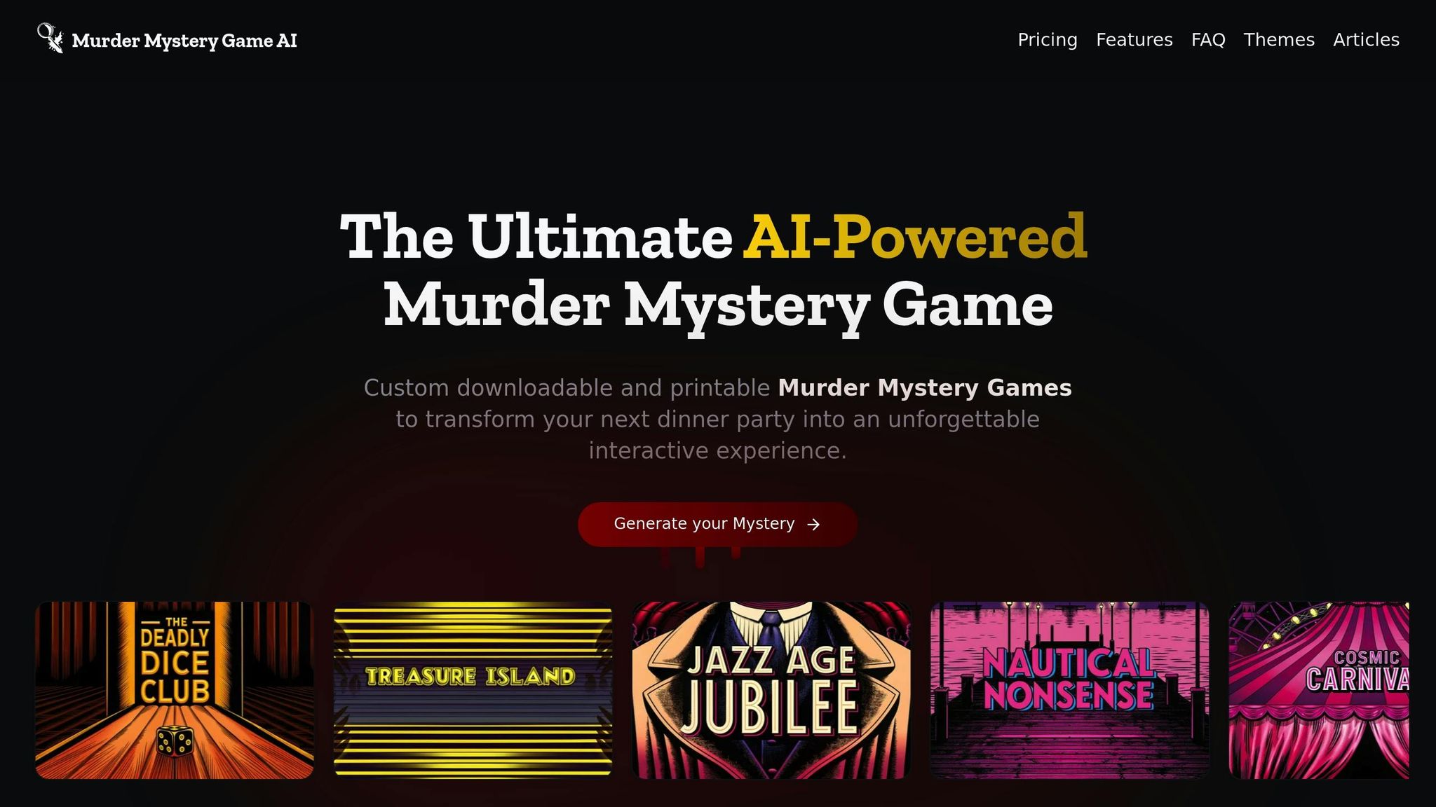 The Ultimate AI-Powered Murder Mystery Party Game