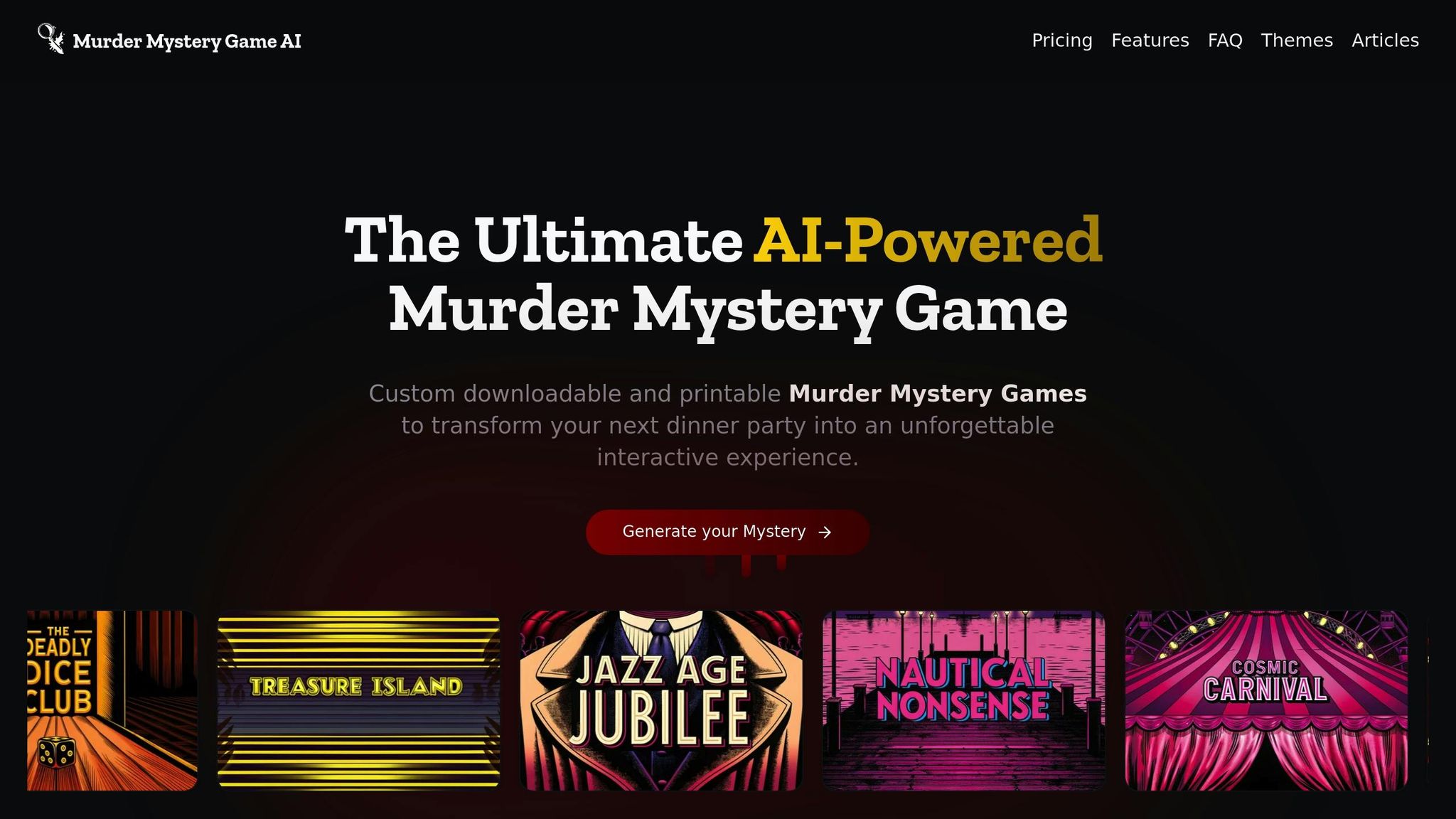 The Ultimate AI-Powered Murder Mystery Party Game