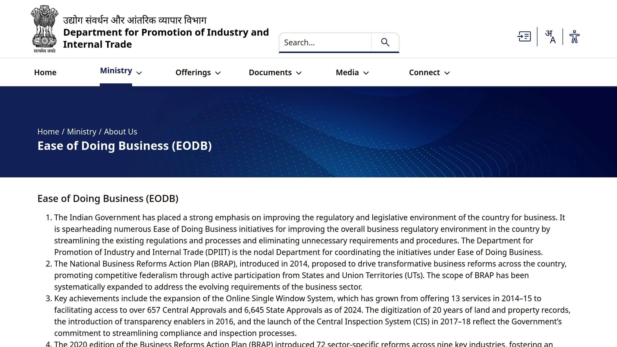 Ease of Doing Business