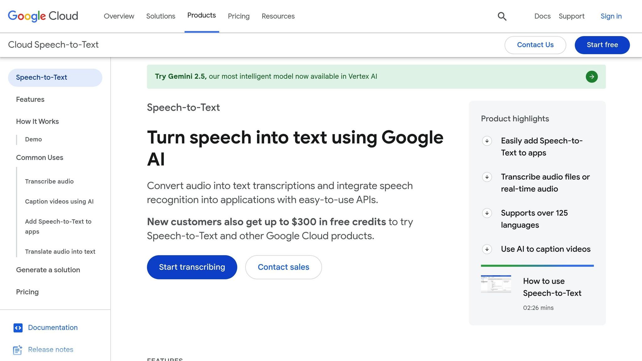 Google Speech-to-Text