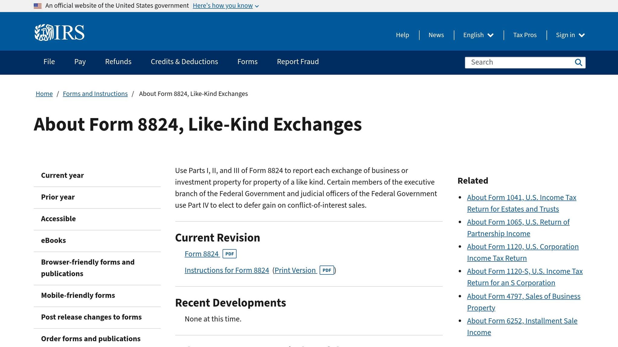 IRS Form 8824