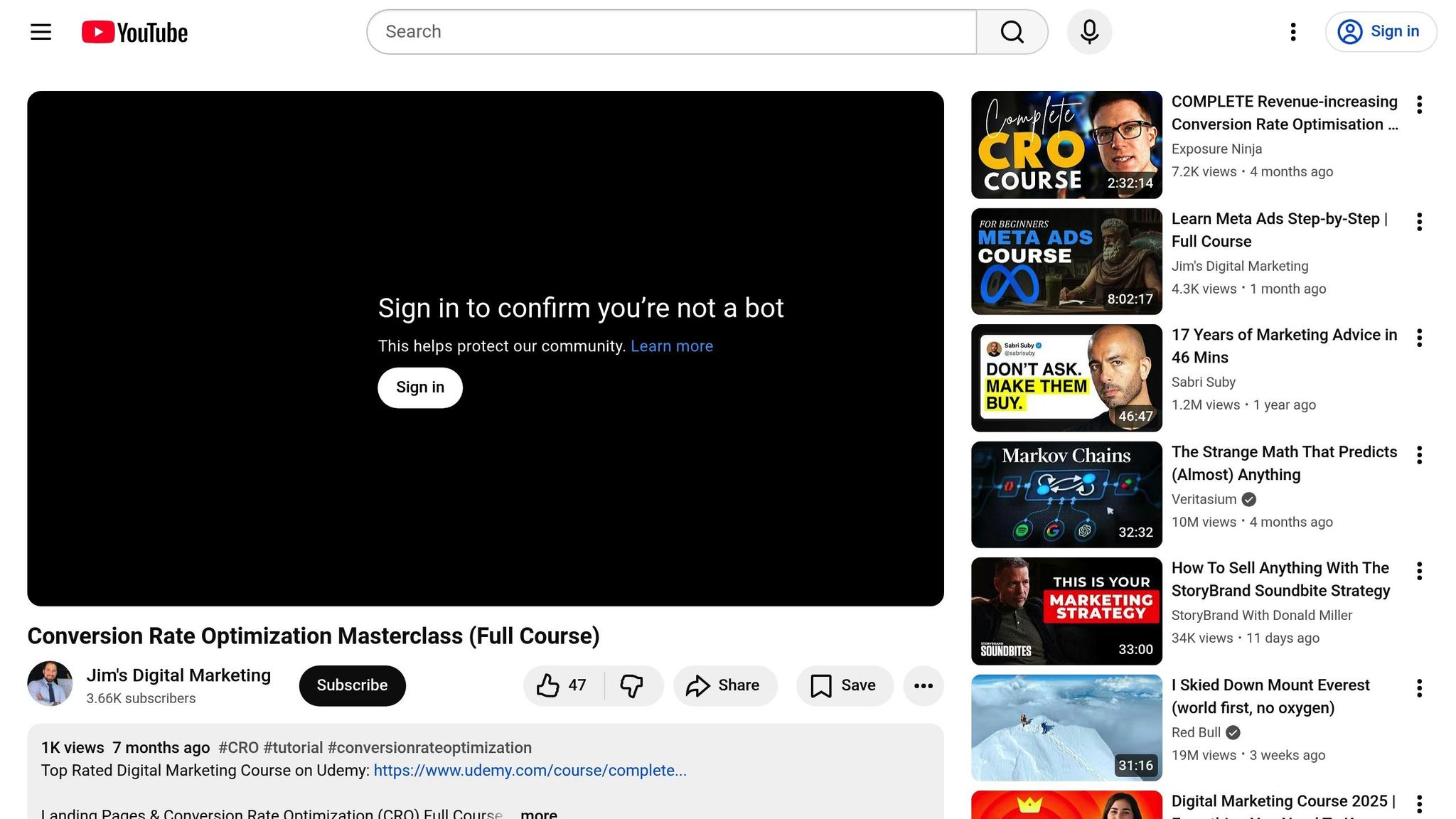 Conversion Rate Optimization Masterclass