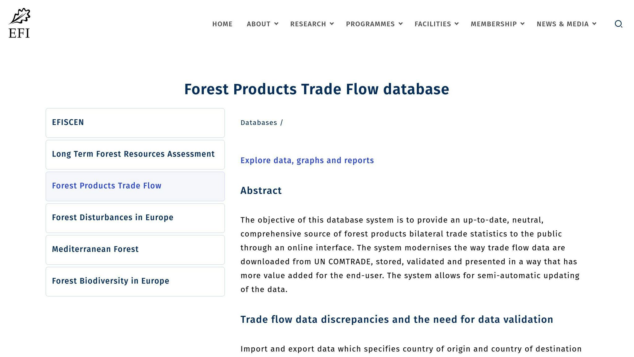 Forest Products Trade Flow Database