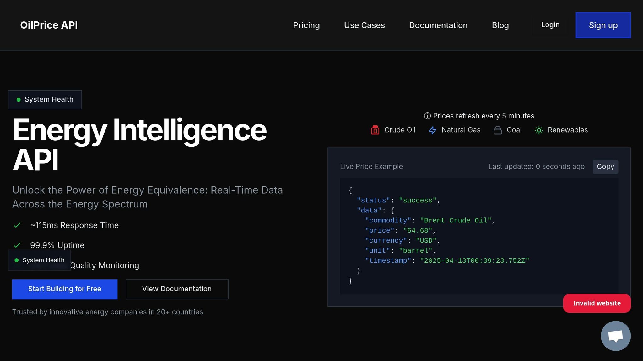 OilpriceAPI