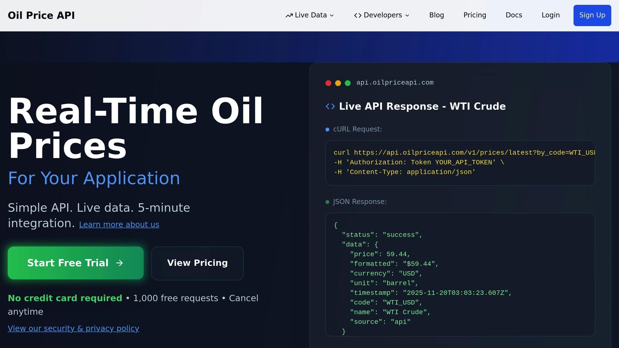 OilpriceAPI