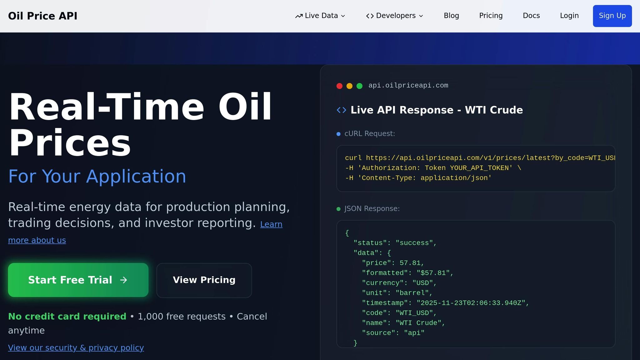 OilpriceAPI