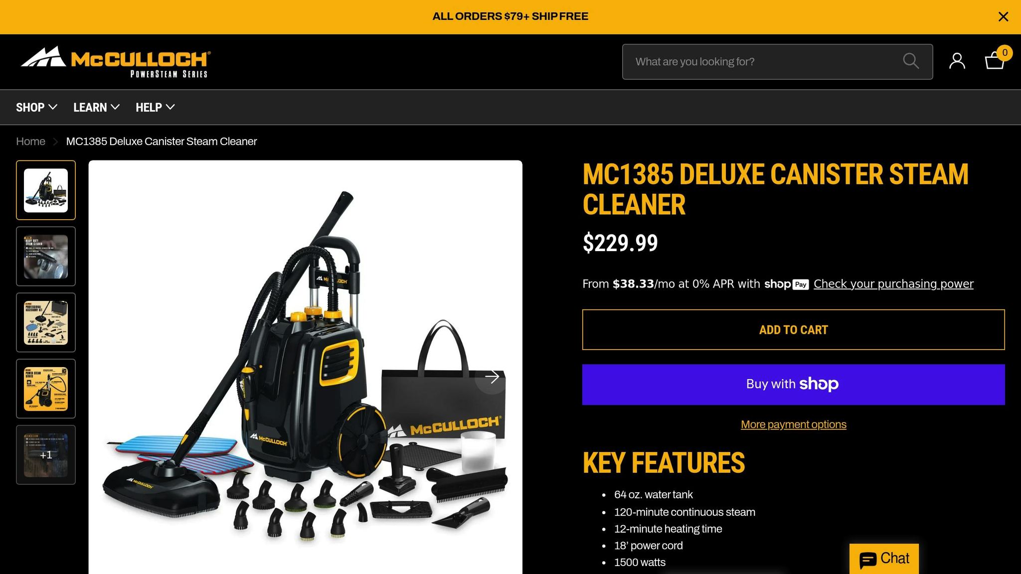 McCulloch MC1385 Deluxe Canister