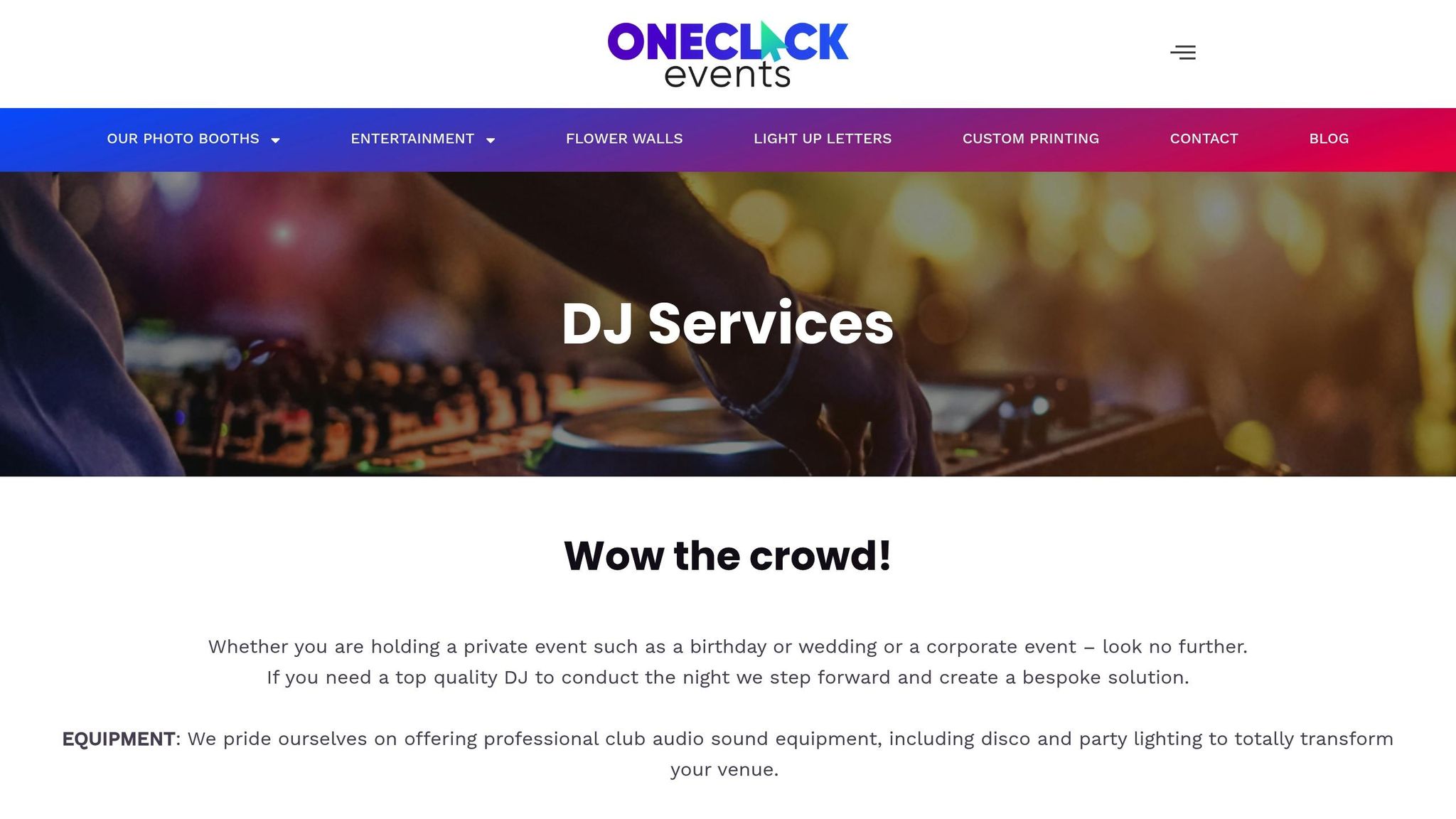 One Click Events