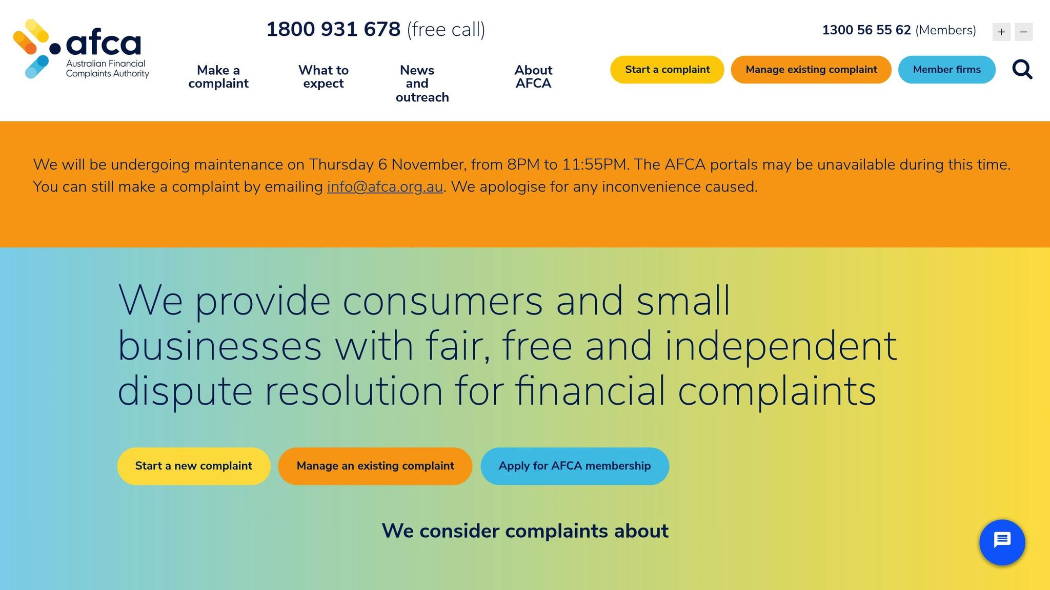 Australian Financial Complaints Authority
