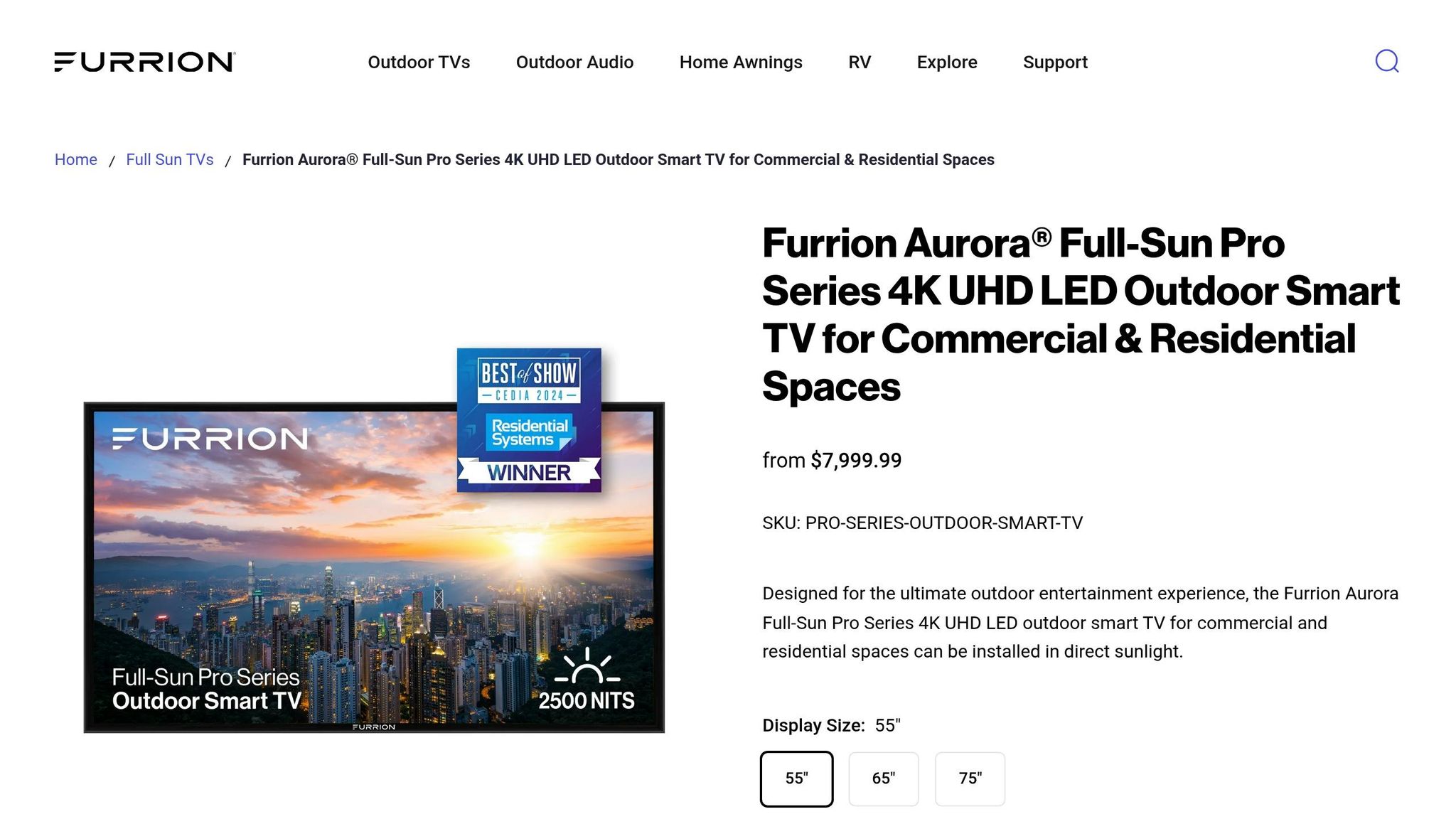 Furrion Aurora Full-Sun Pro